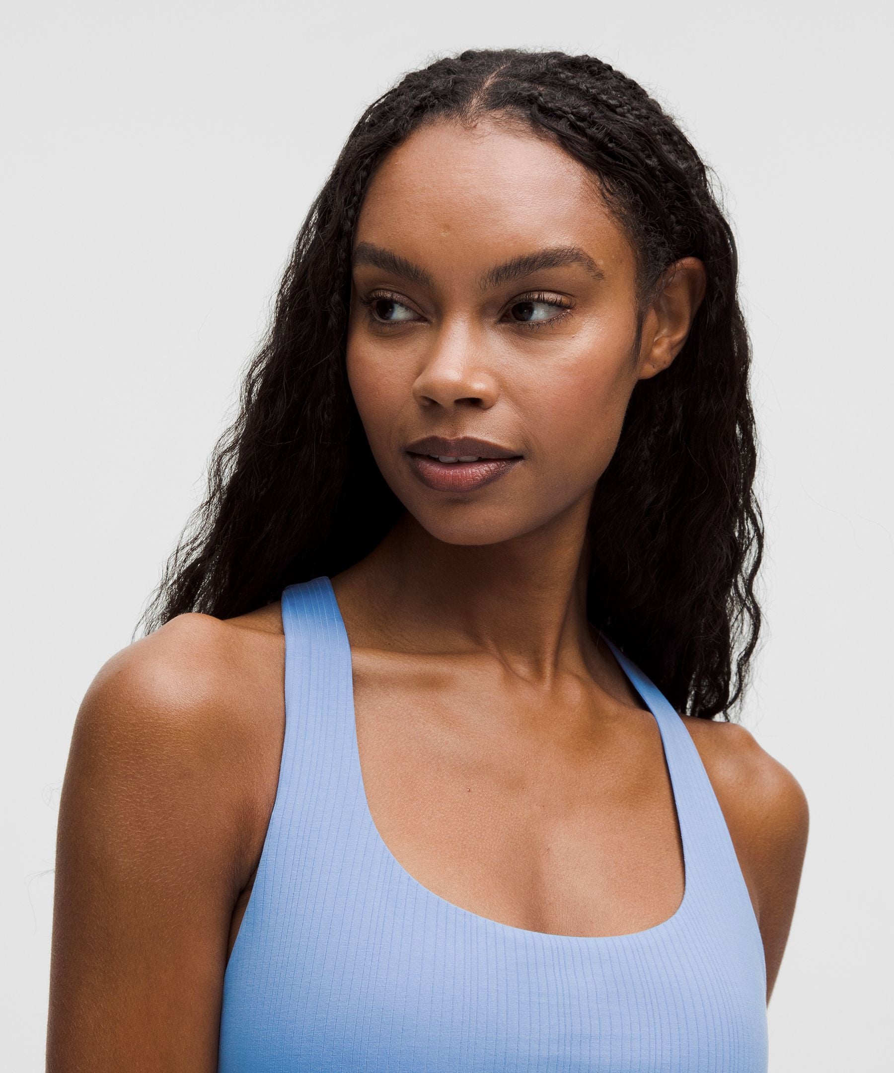 Stretch Cotton Ribbed Logo Racerback Bralette *A–C Cups