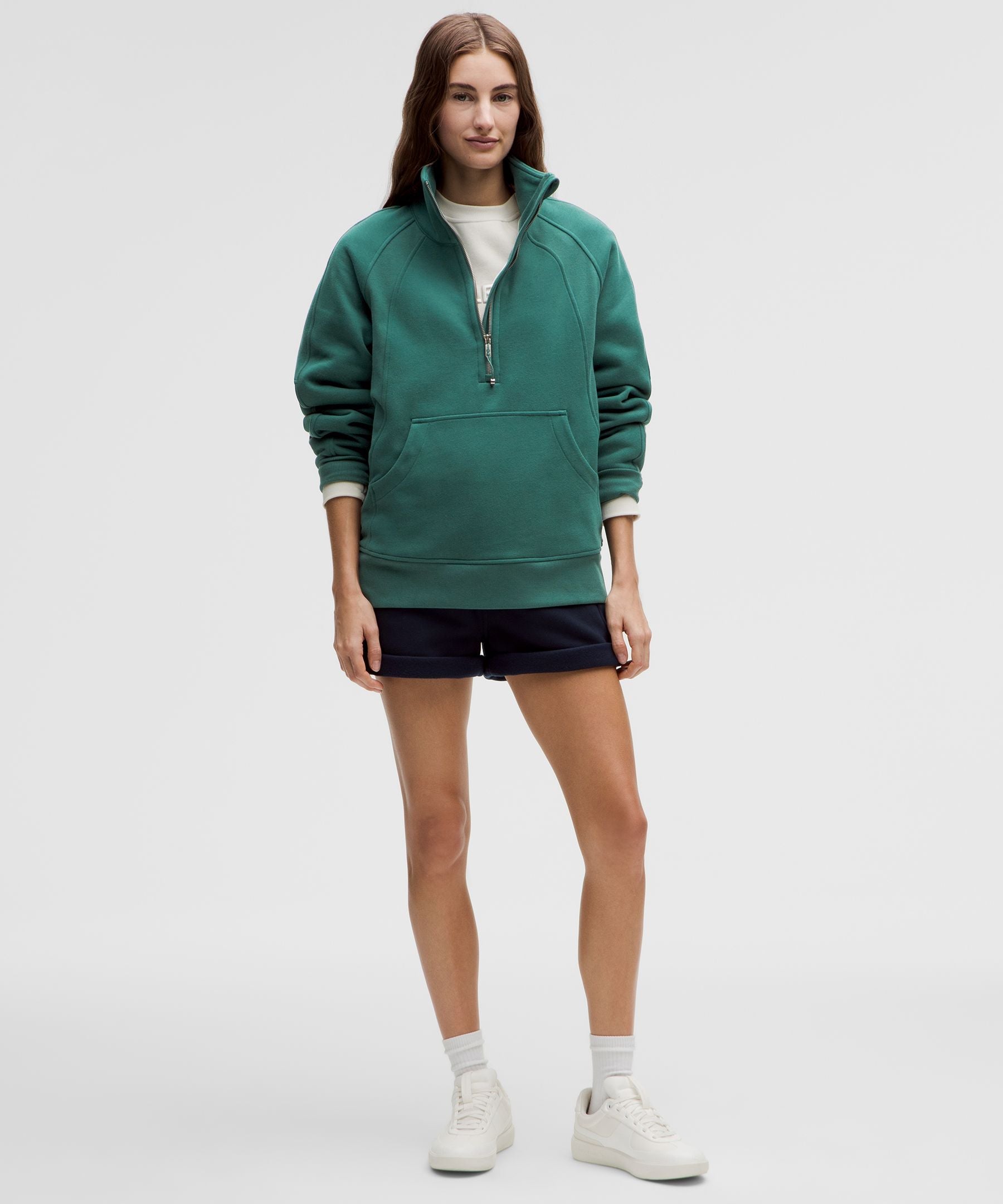 Scuba Oversized Funnel-Neck Half Zip *Long