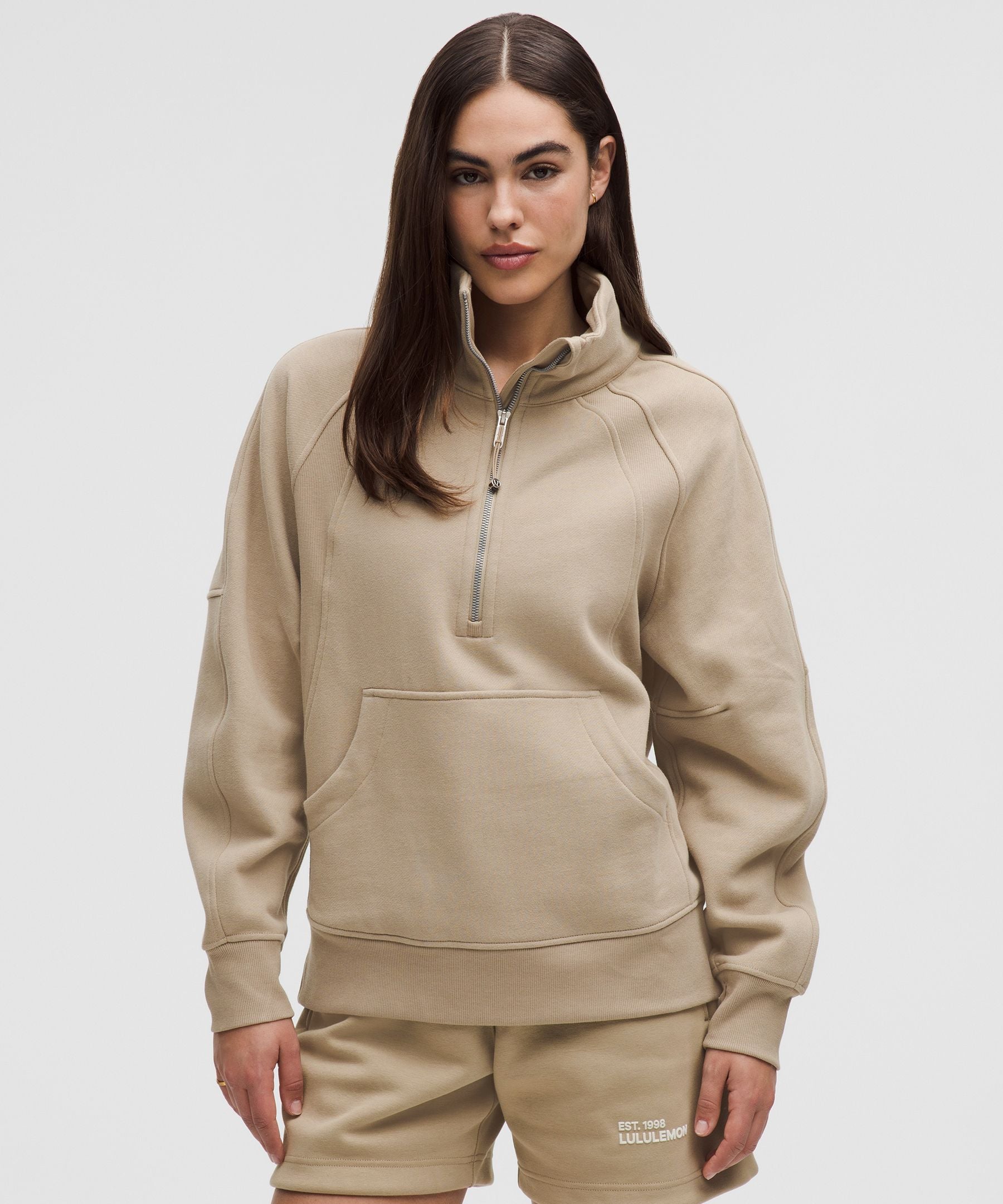 Scuba Oversized Funnel-Neck Half Zip *Long