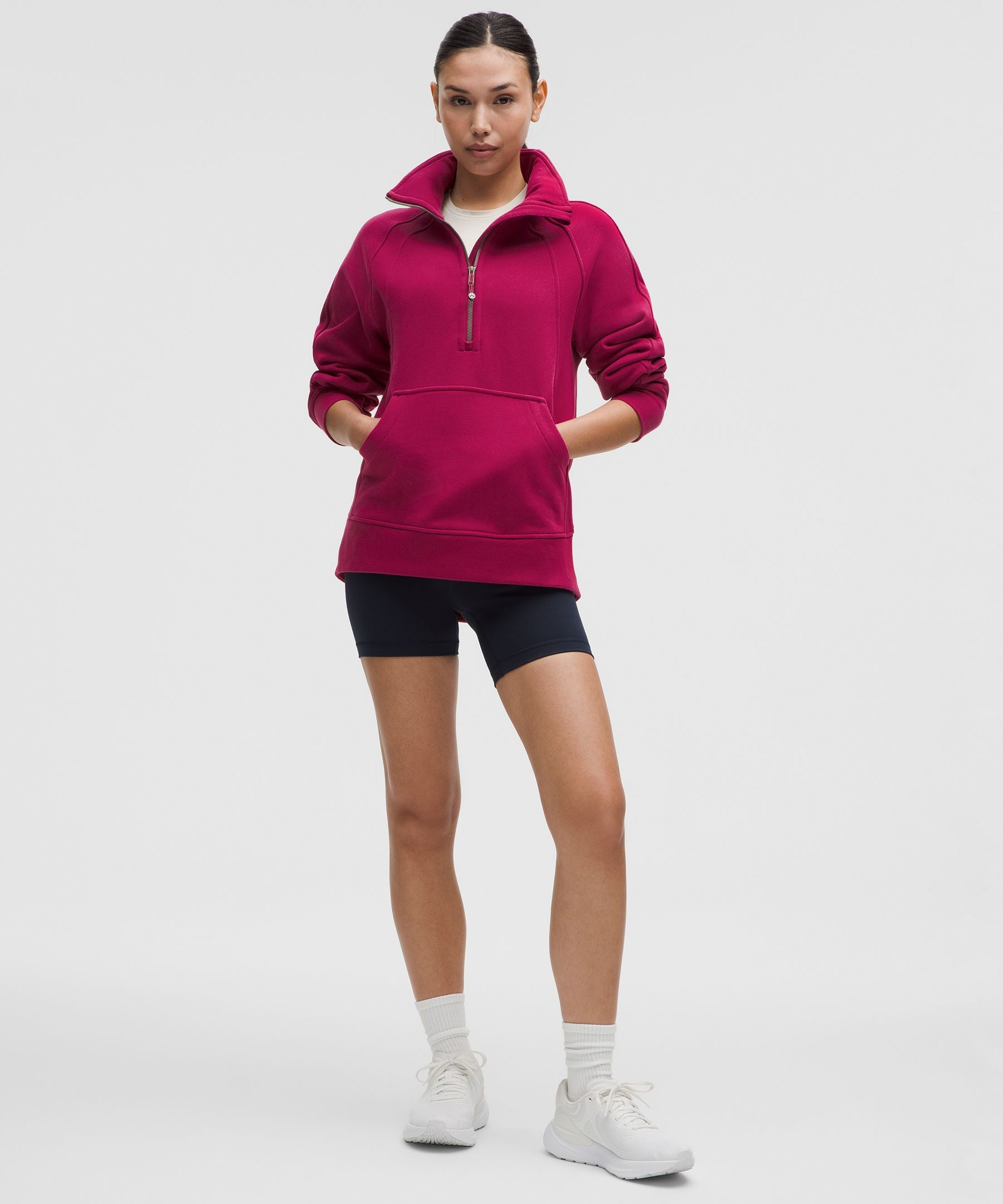 Scuba Oversized Funnel-Neck Half Zip *Long
