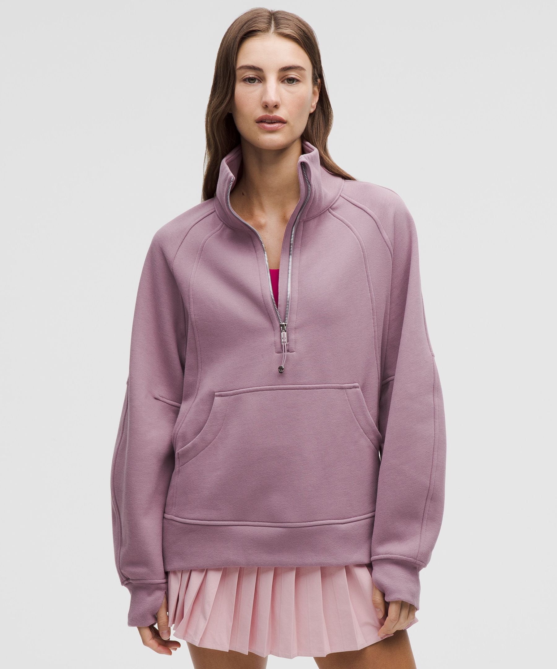 Scuba Oversized Funnel-Neck Half Zip *Long