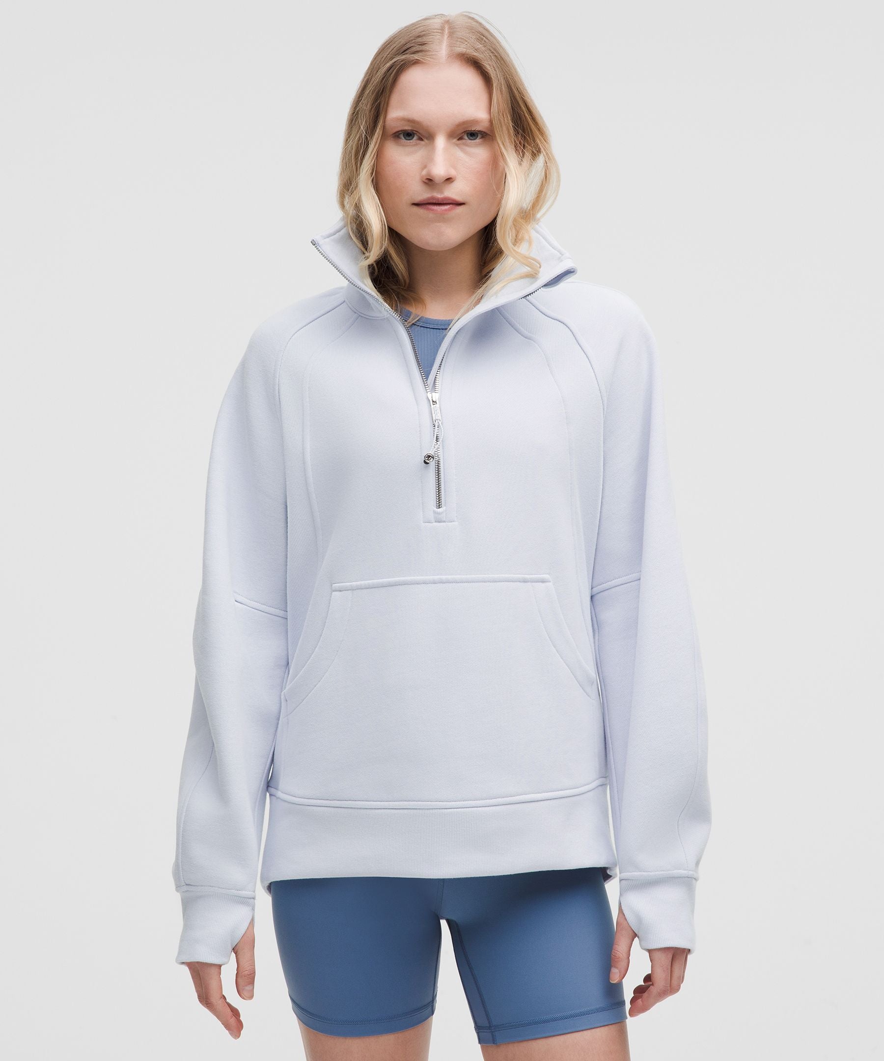 Scuba Oversized Funnel-Neck Half Zip *Long