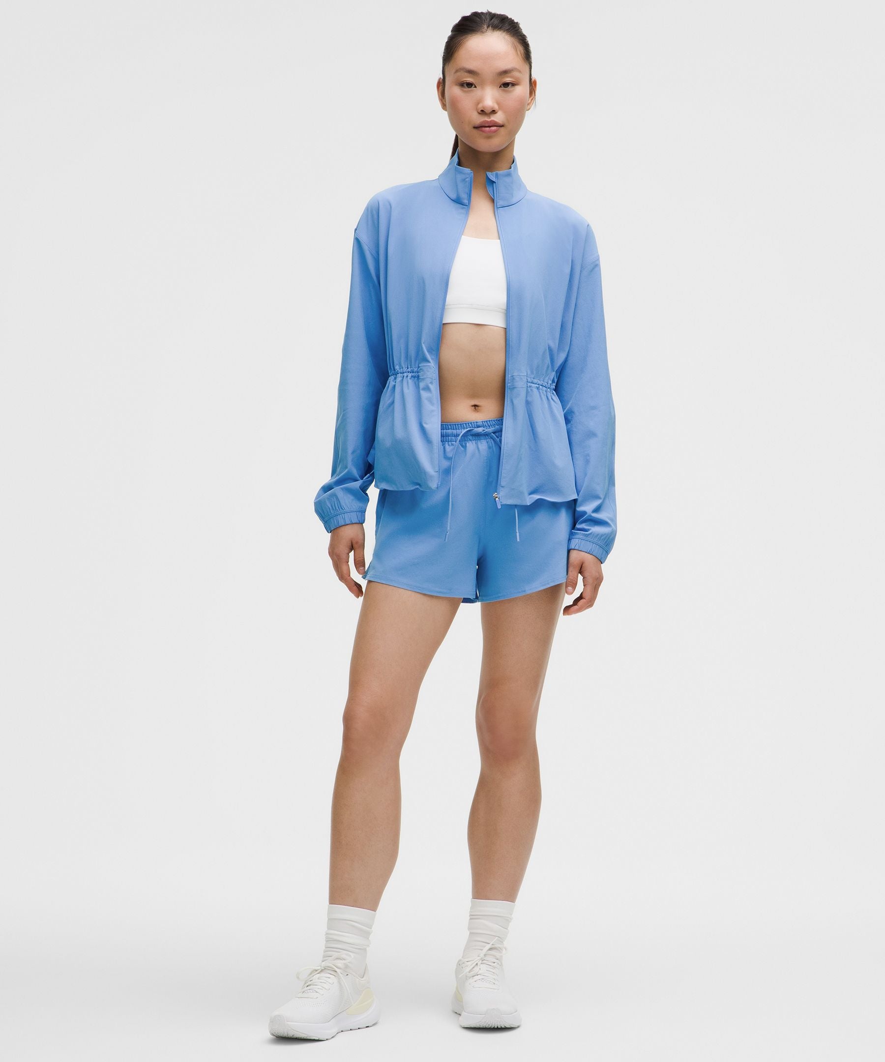 UV-Protective Cinch-Waist Running Jacket