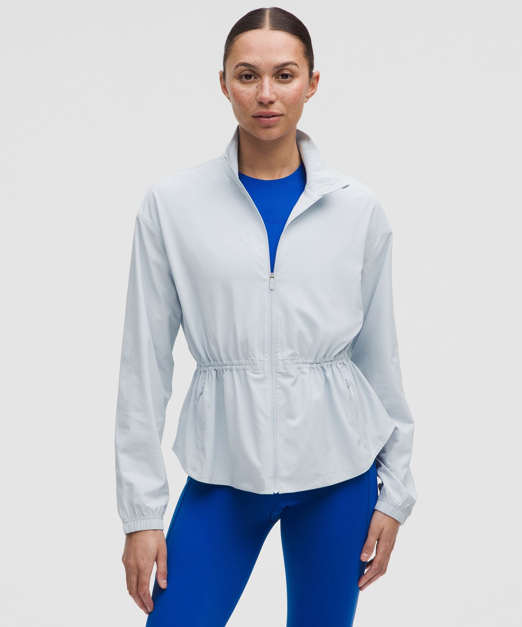 UV-Protective Cinch-Waist Running Jacket