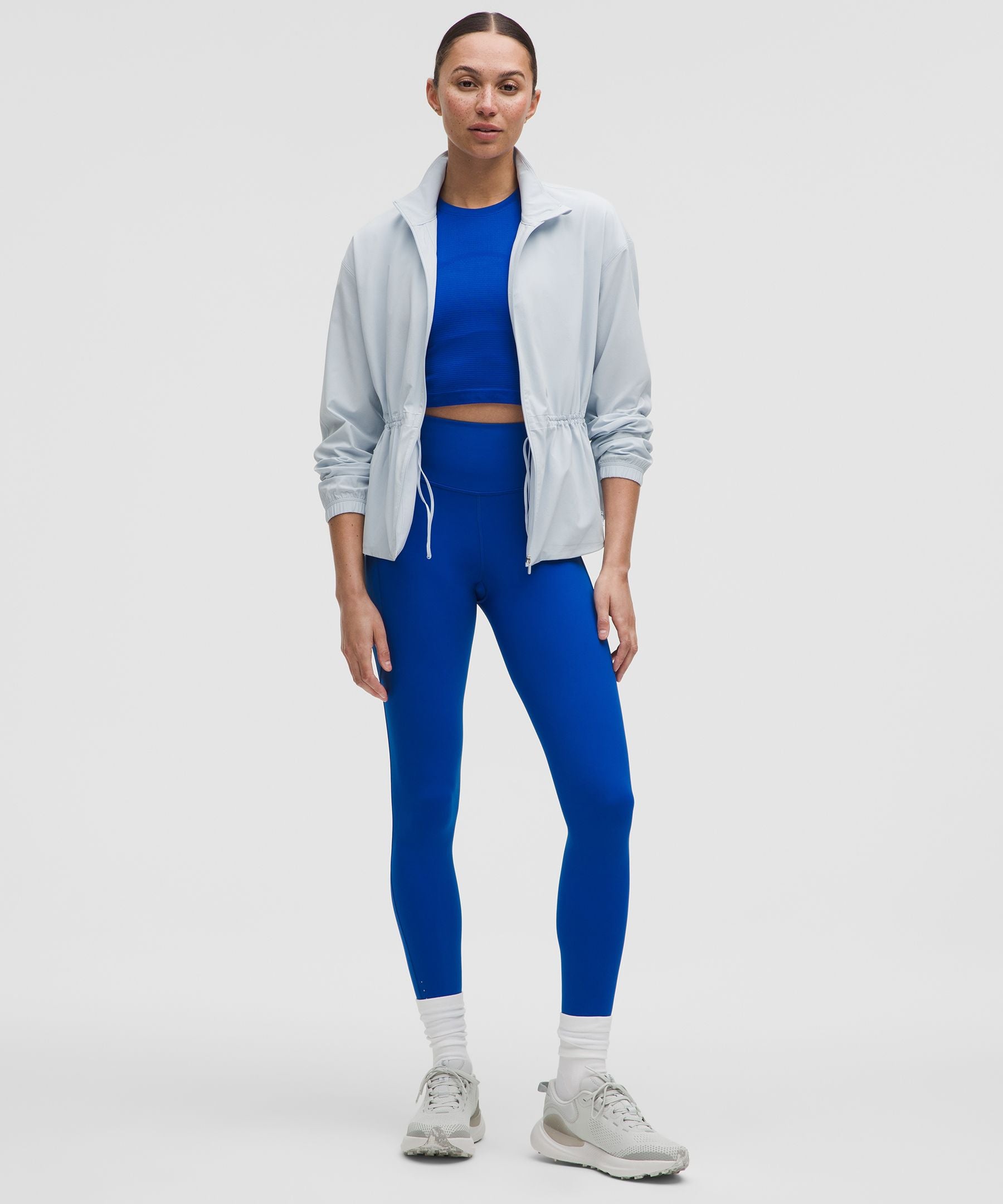 UV-Protective Cinch-Waist Running Jacket