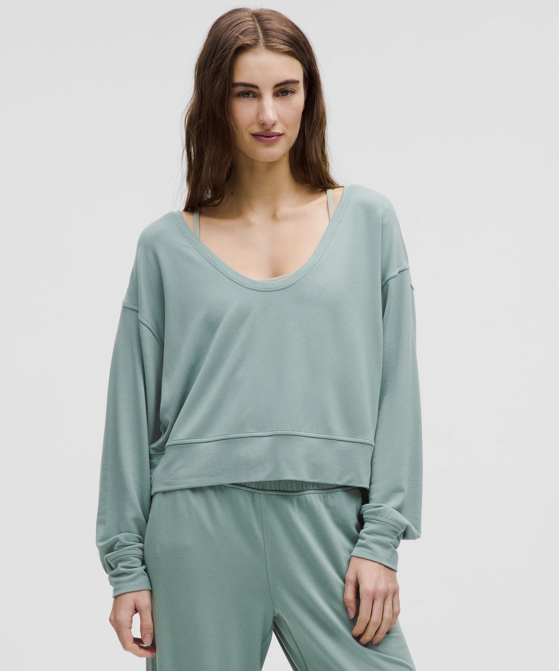 BeCalm Scoop-Neck Pullover