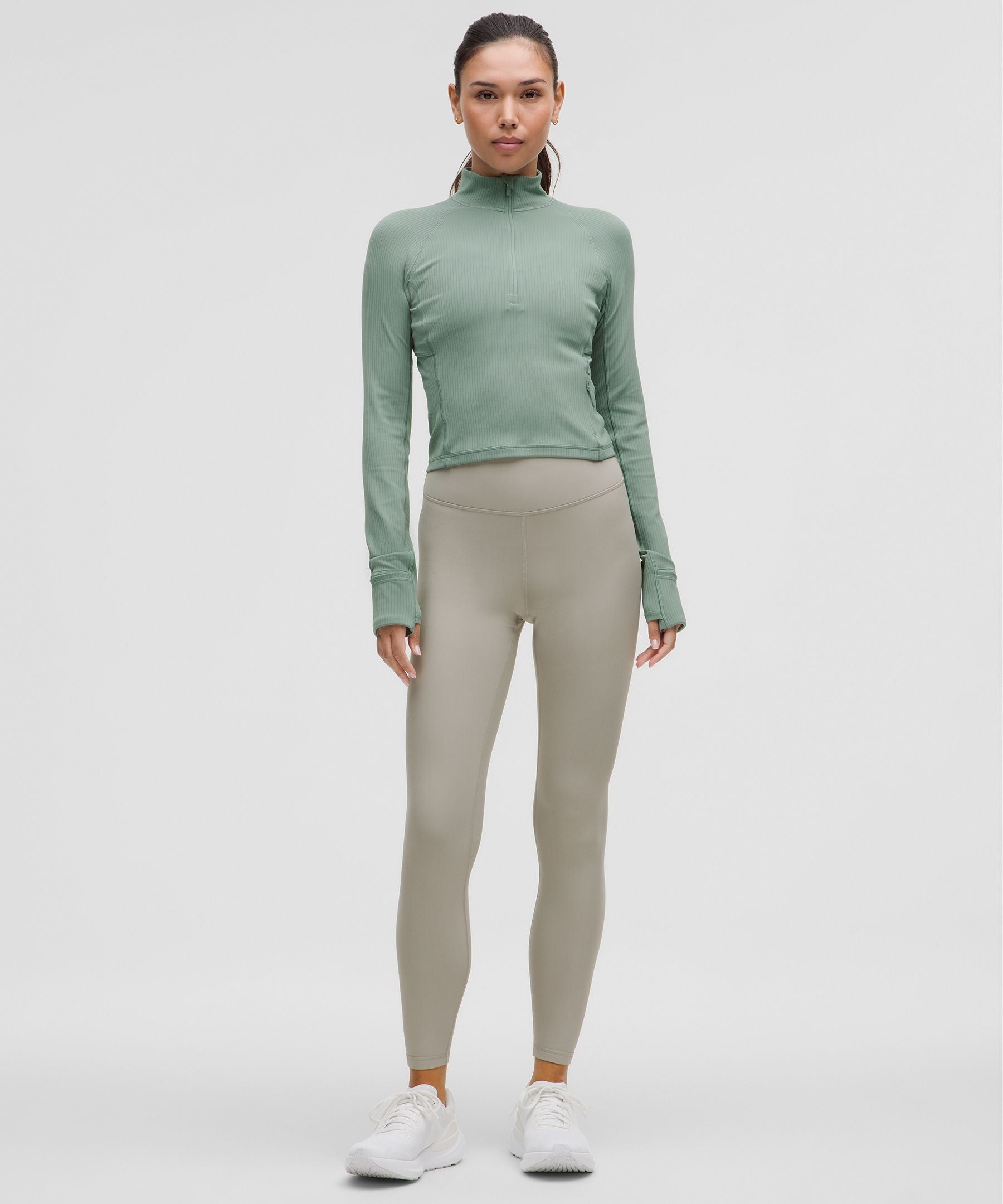 It's Rulu Ribbed Cropped Half Zip *Updated