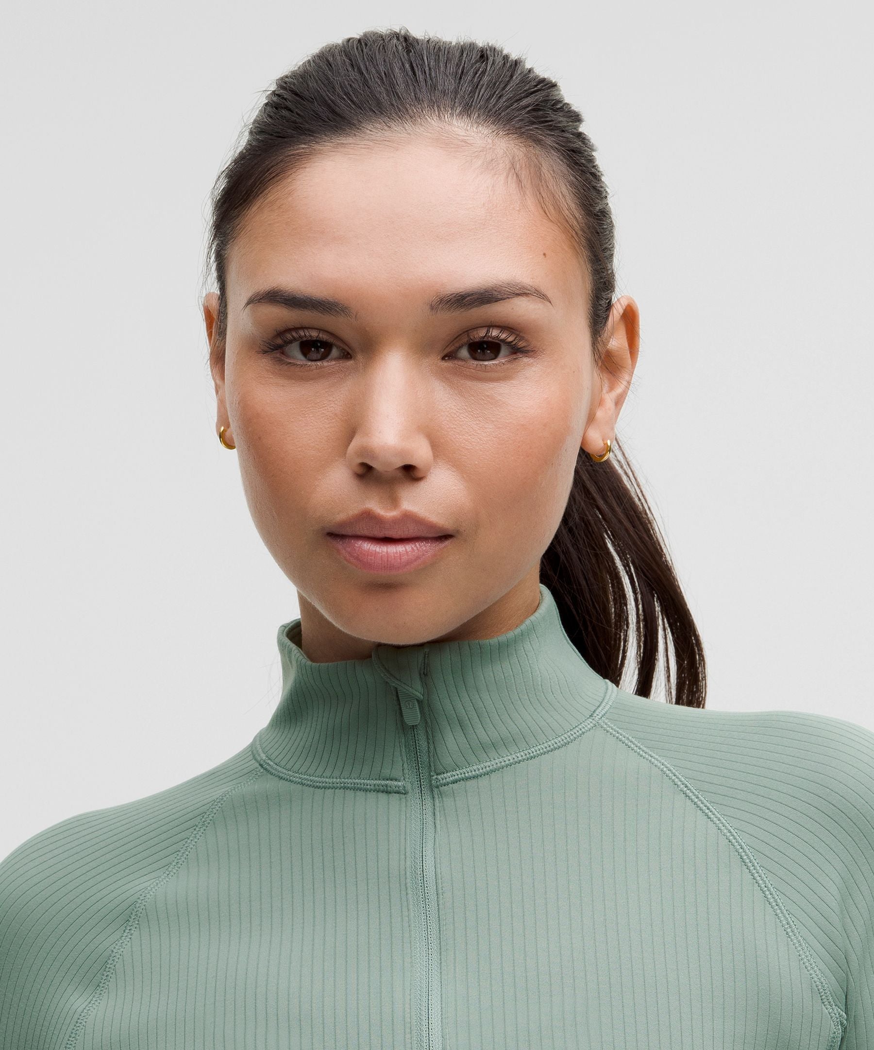 It's Rulu Ribbed Cropped Half Zip *Updated