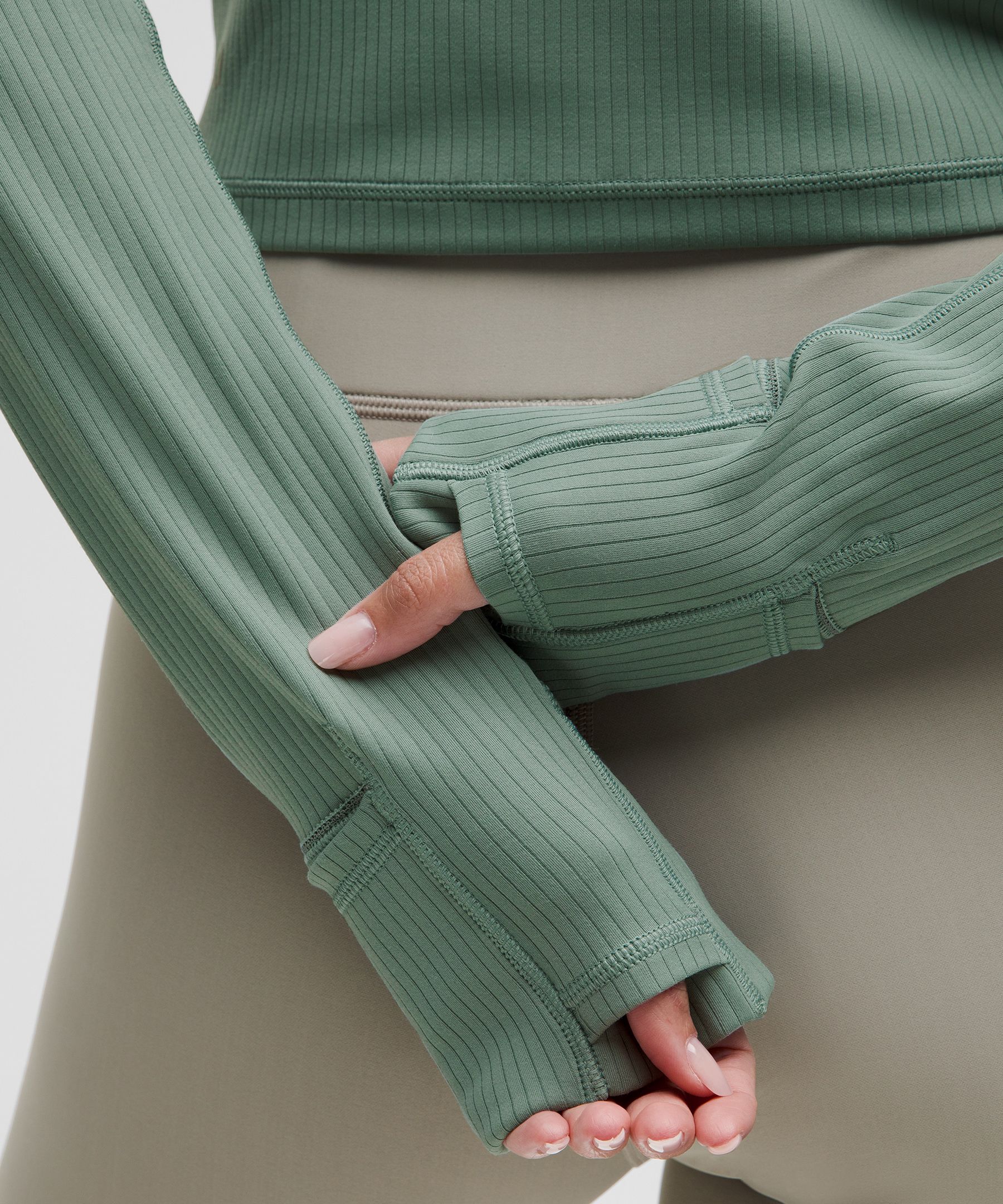 It's Rulu Ribbed Cropped Half Zip *Updated