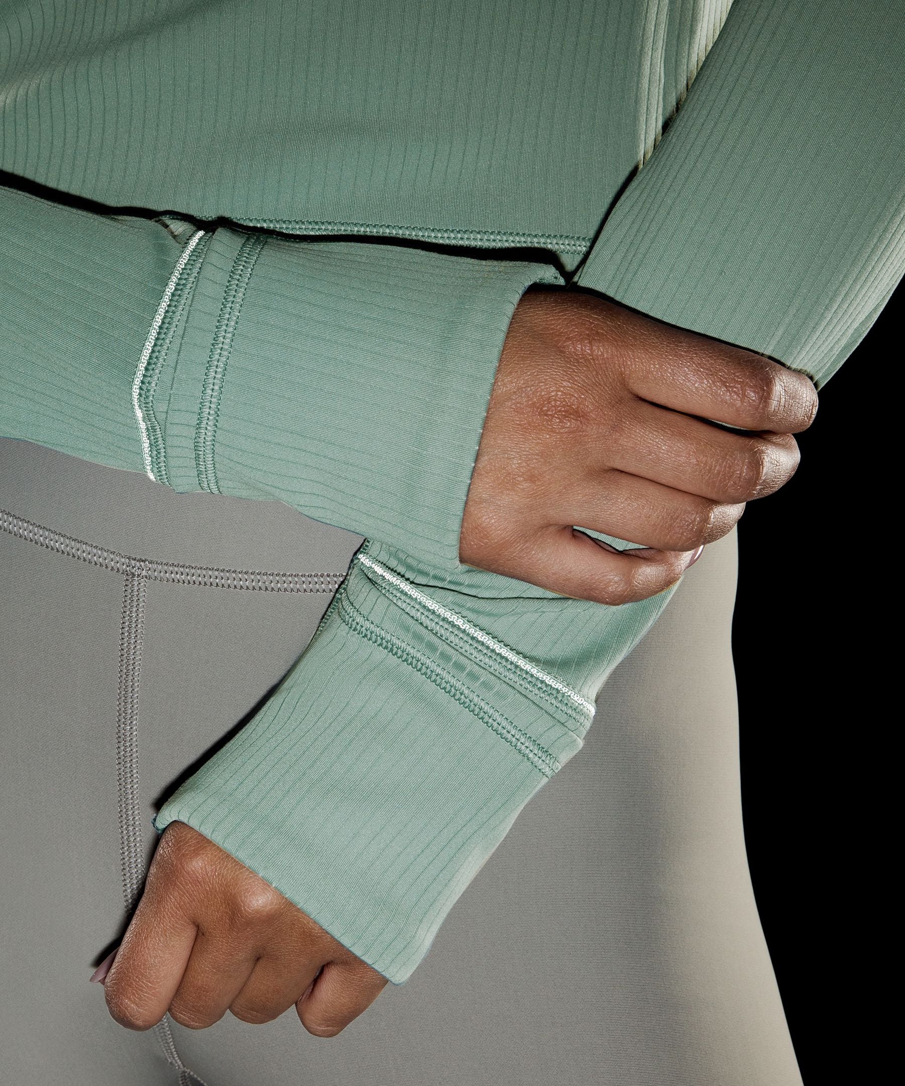 It's Rulu Ribbed Cropped Half Zip *Updated