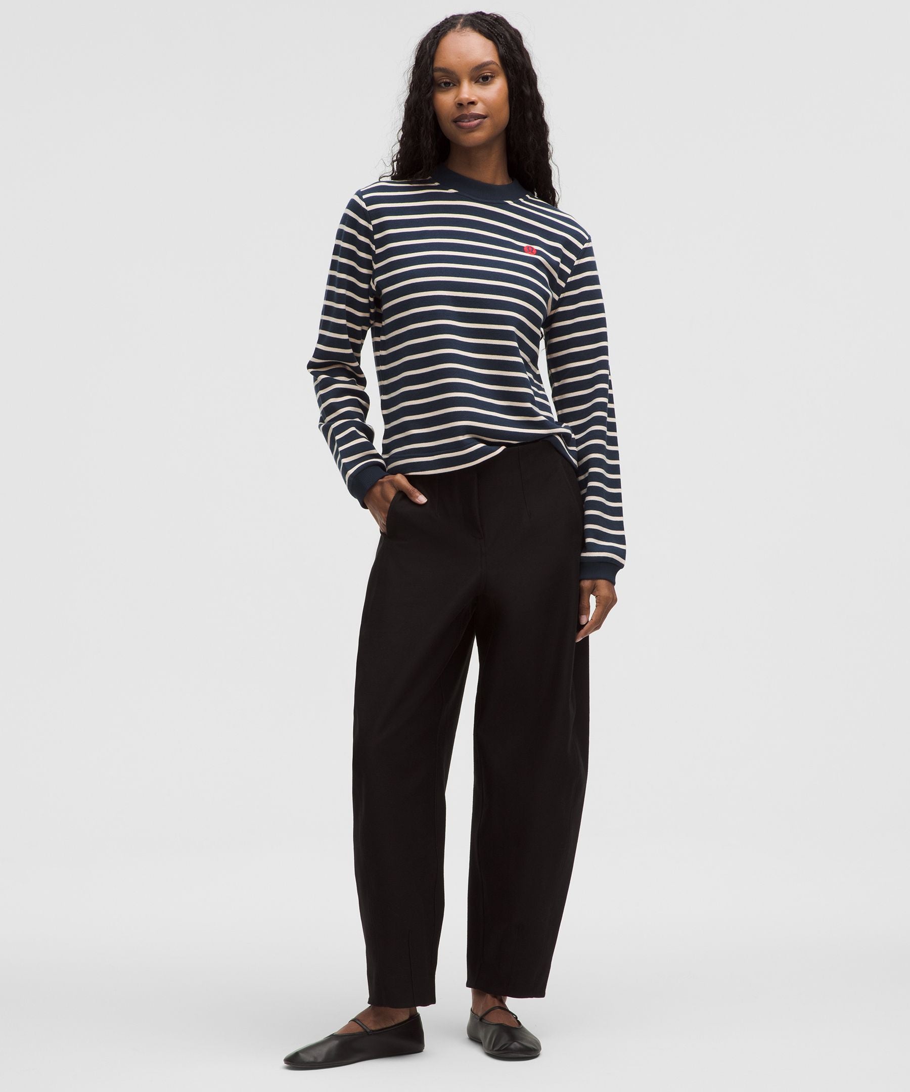 Cotton French Terry Crewneck Pullover