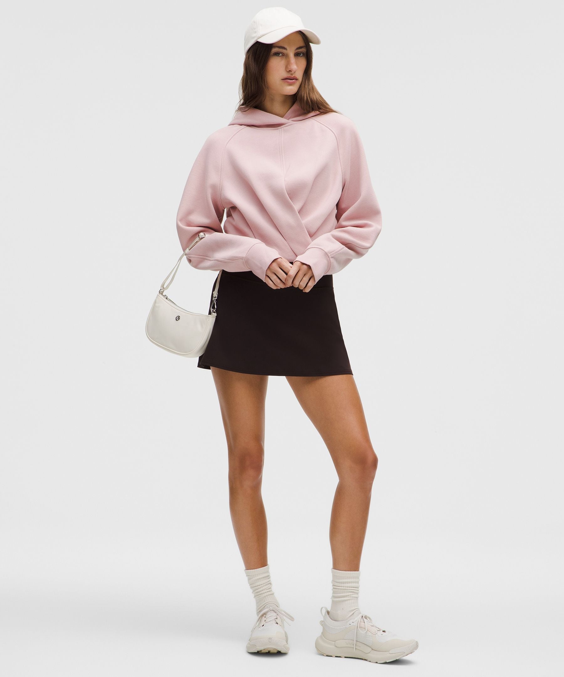 Scuba Cropped Wrap Pullover Hoodie