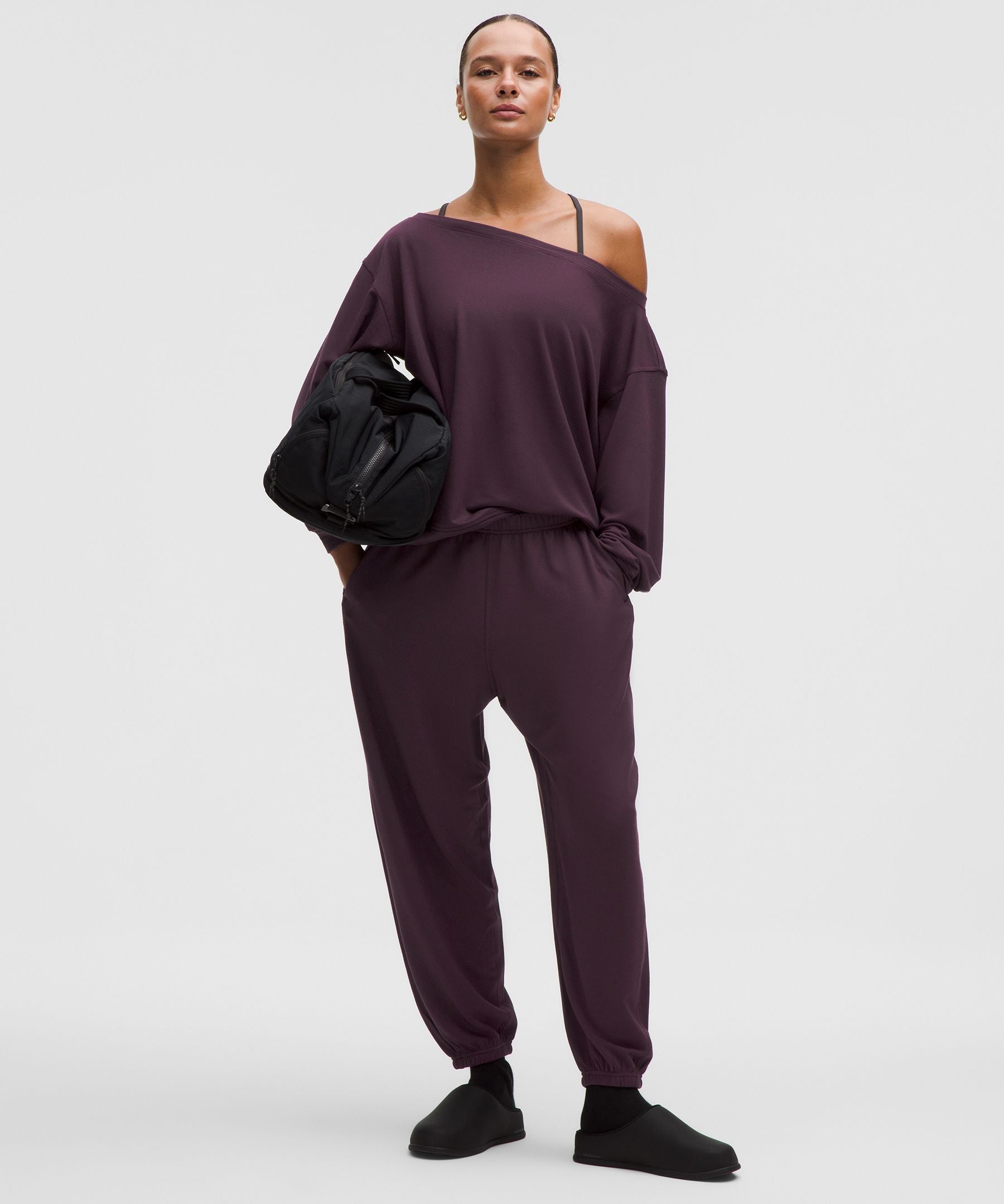 BeCalm Oversized Boatneck Long-Sleeve Shirt