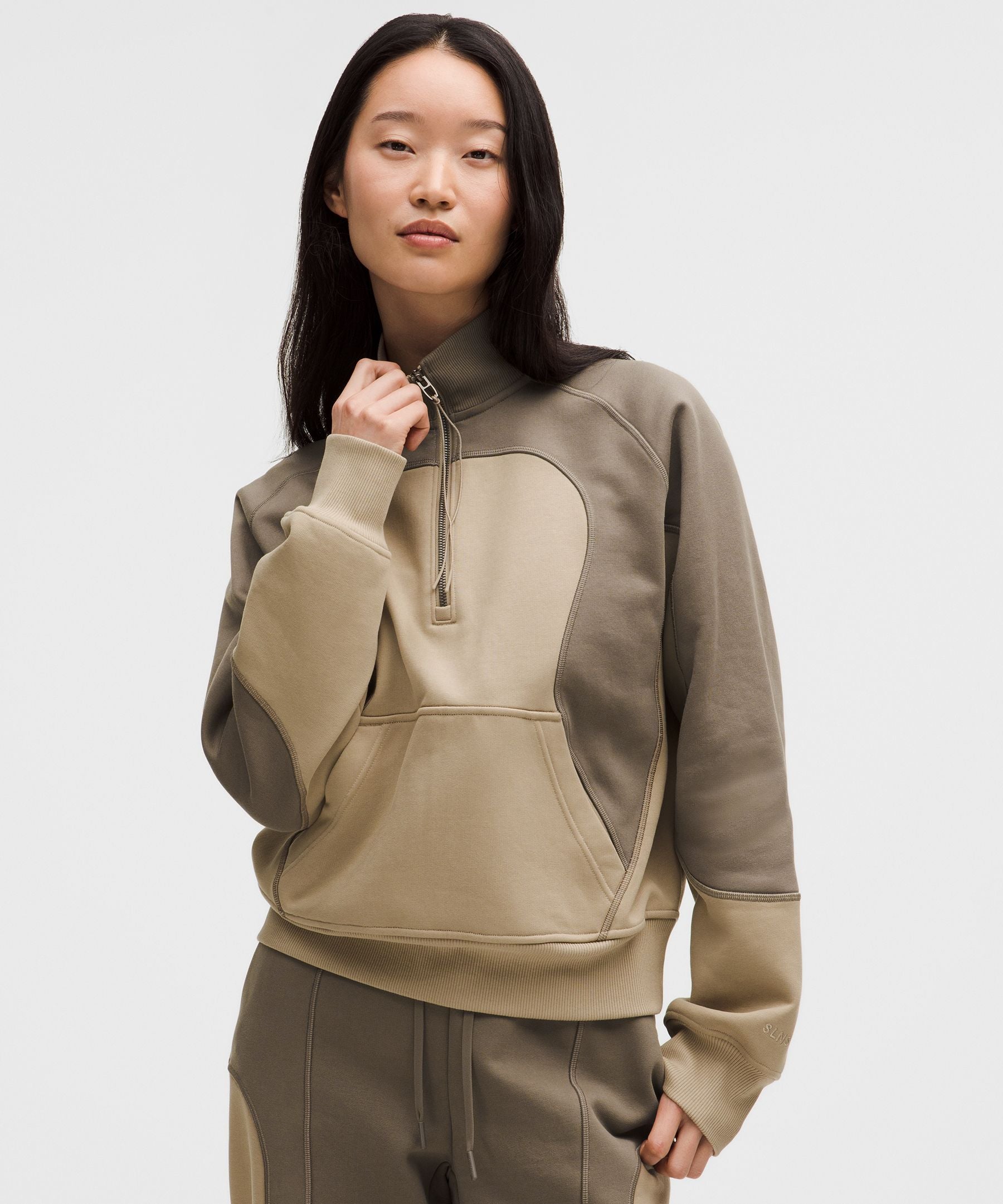 Cotton Fleece Relaxed-Fit Half Zip *SLNSH Collection