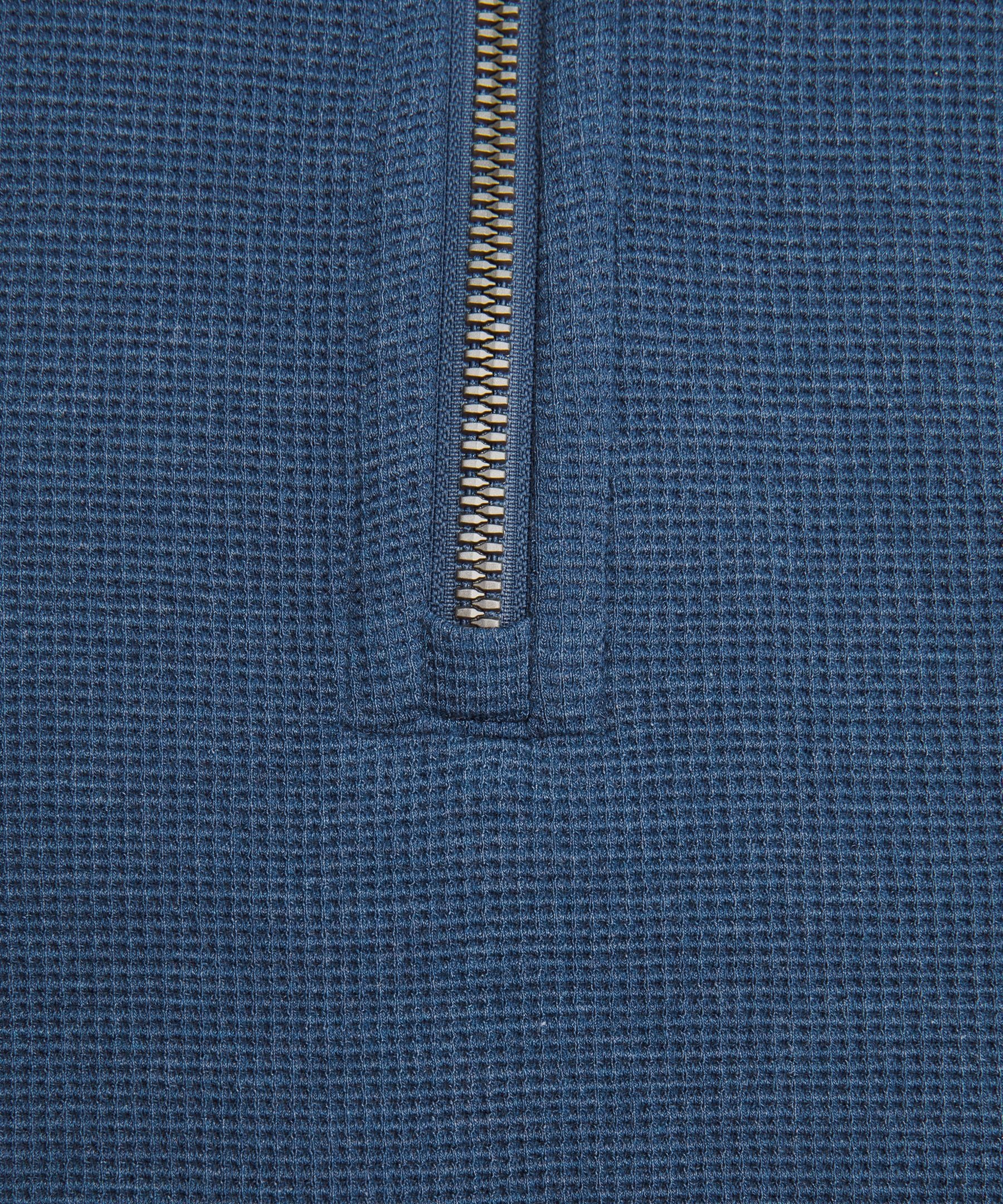 Scuba Cropped Funnel-Neck Half Zip *Waffle