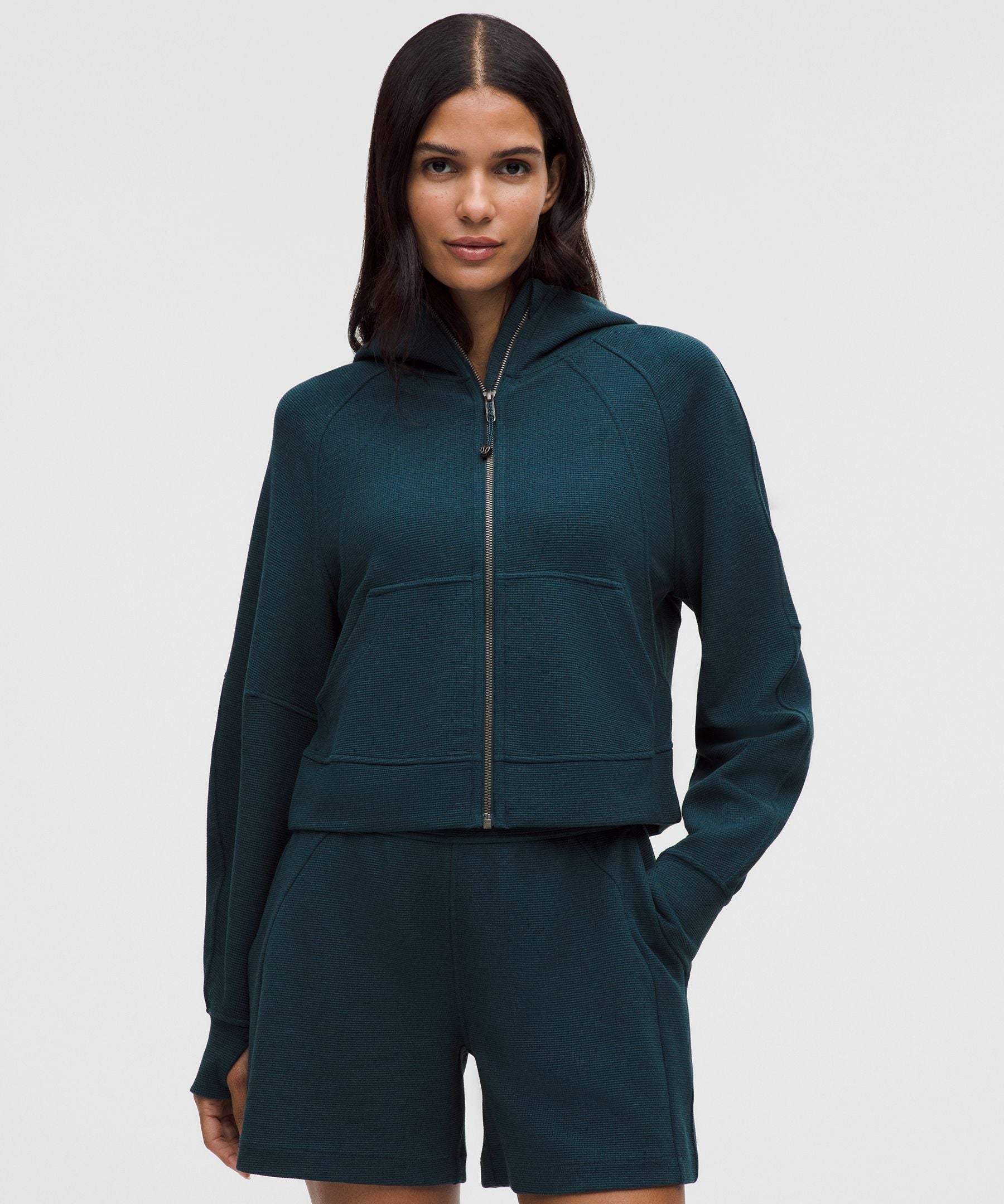 Scuba Oversized Full-Zip Hoodie *Waffle