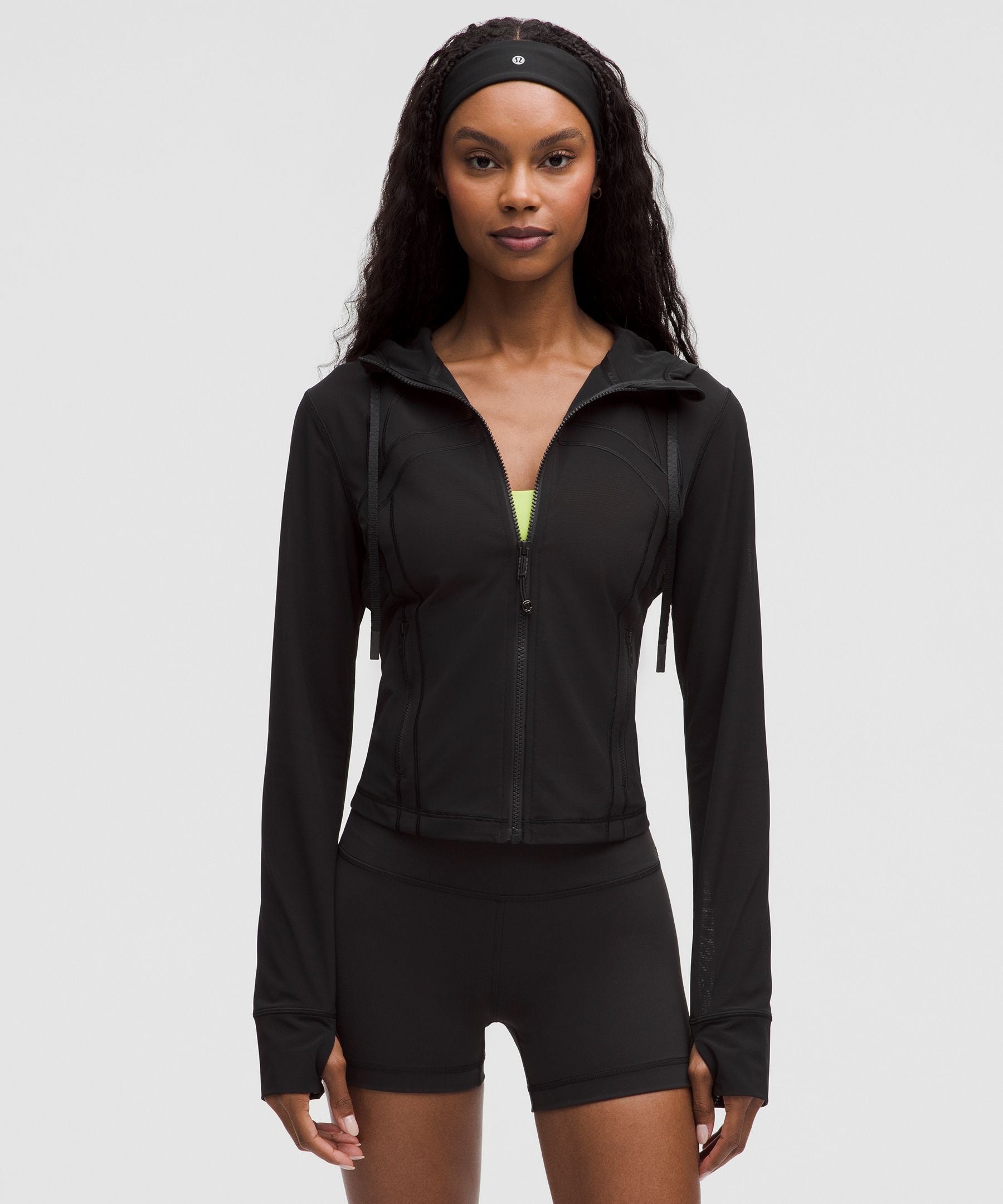 Define Cropped Hooded Jacket *Mesh