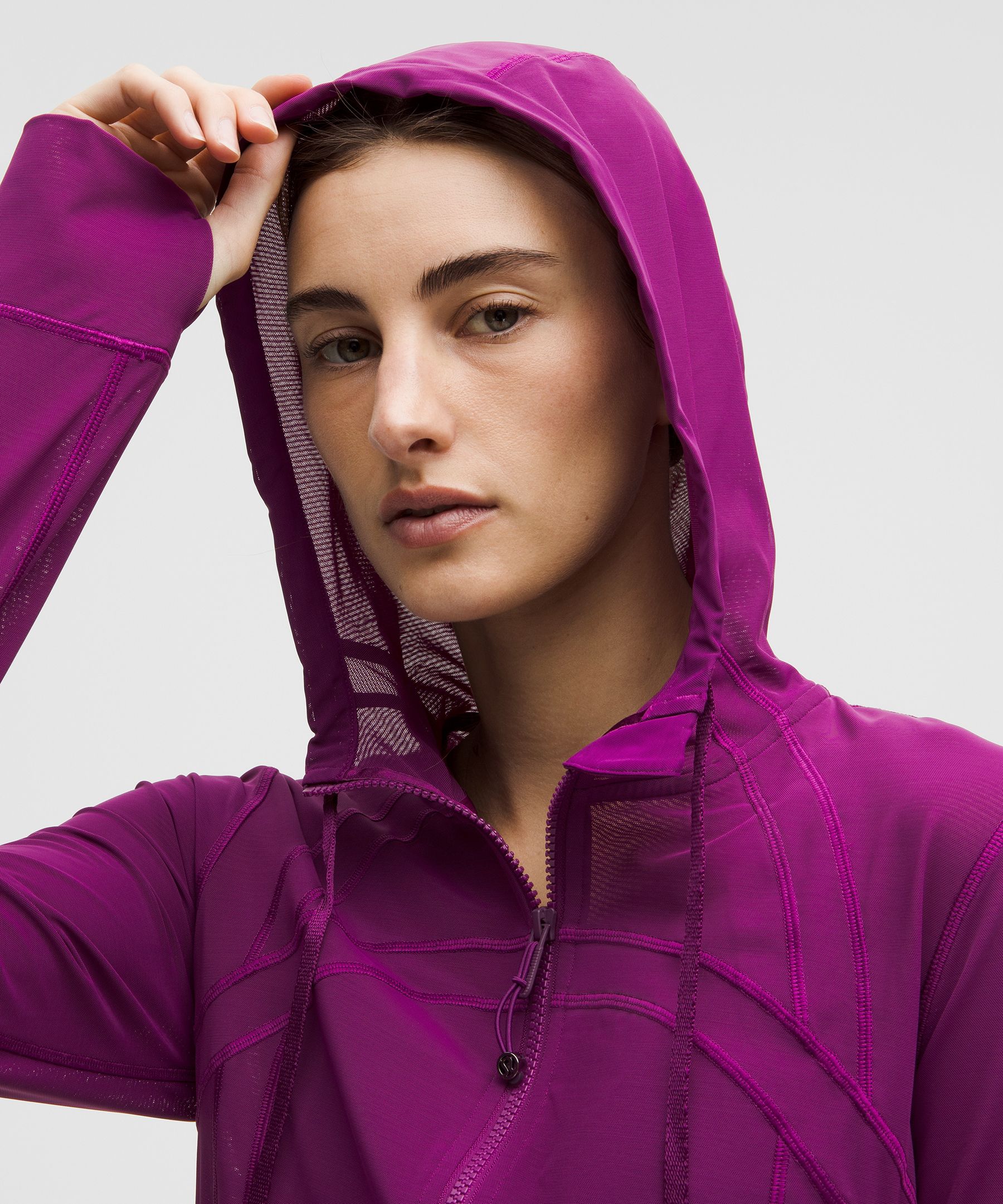 Define Cropped Hooded Jacket *Mesh