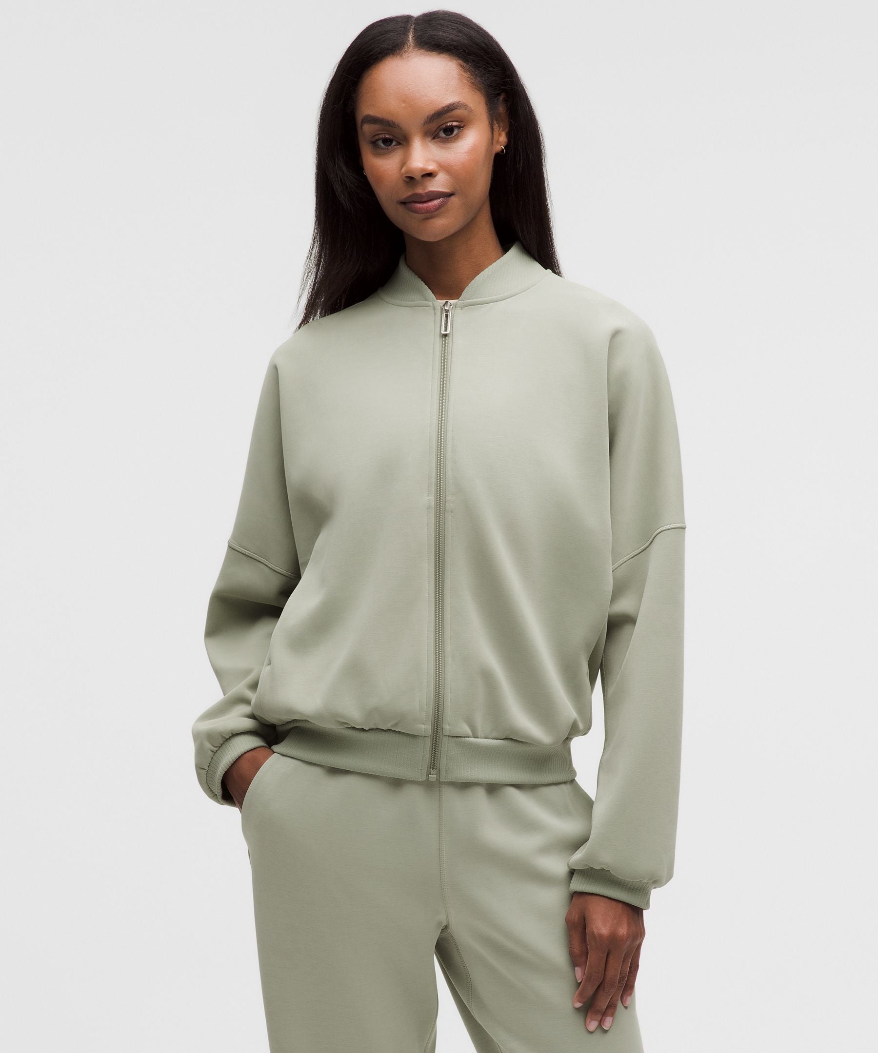 Brushed Softstreme Oversized Bomber Jacket