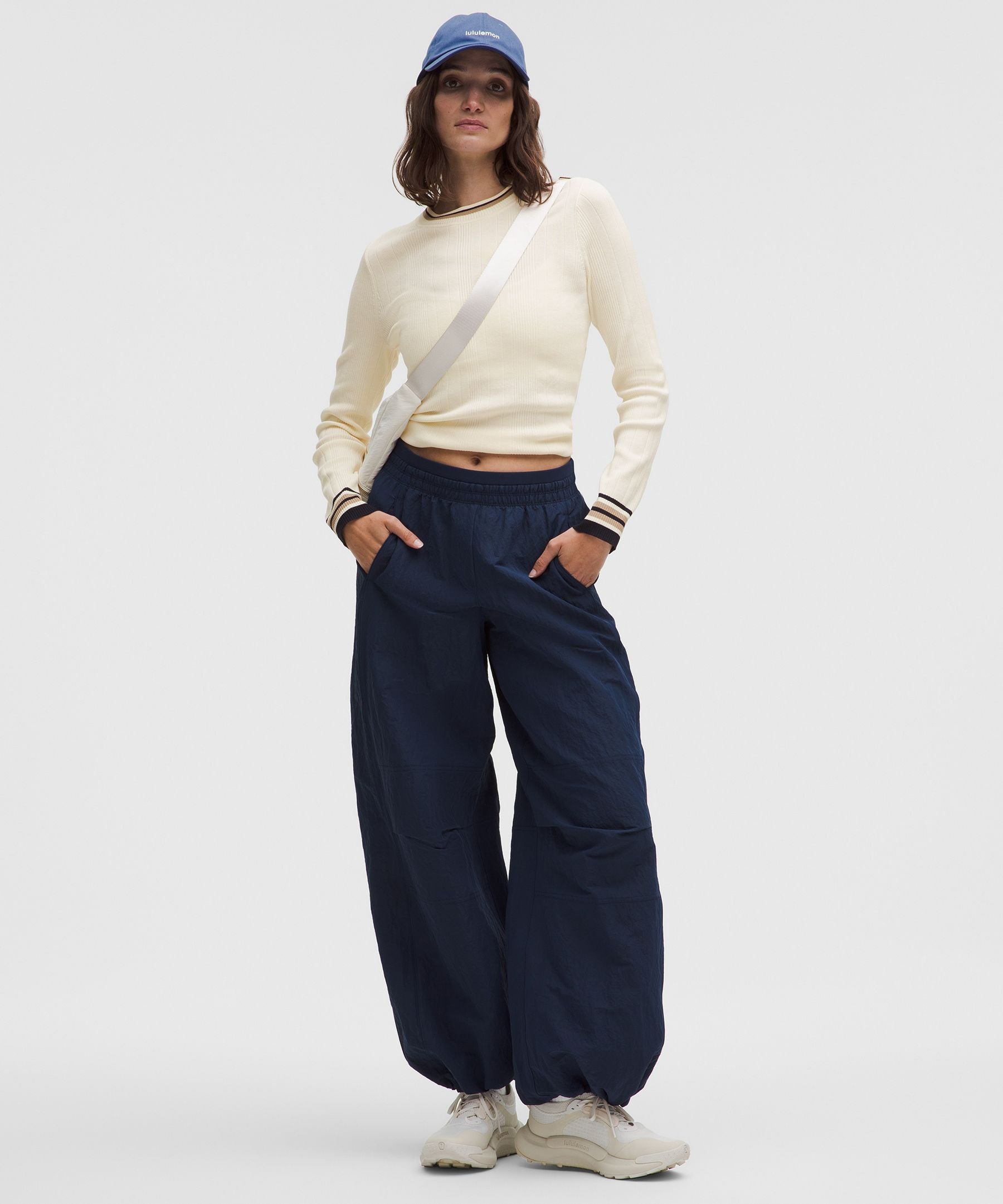 Cotton-Blend Long-Sleeve Crew