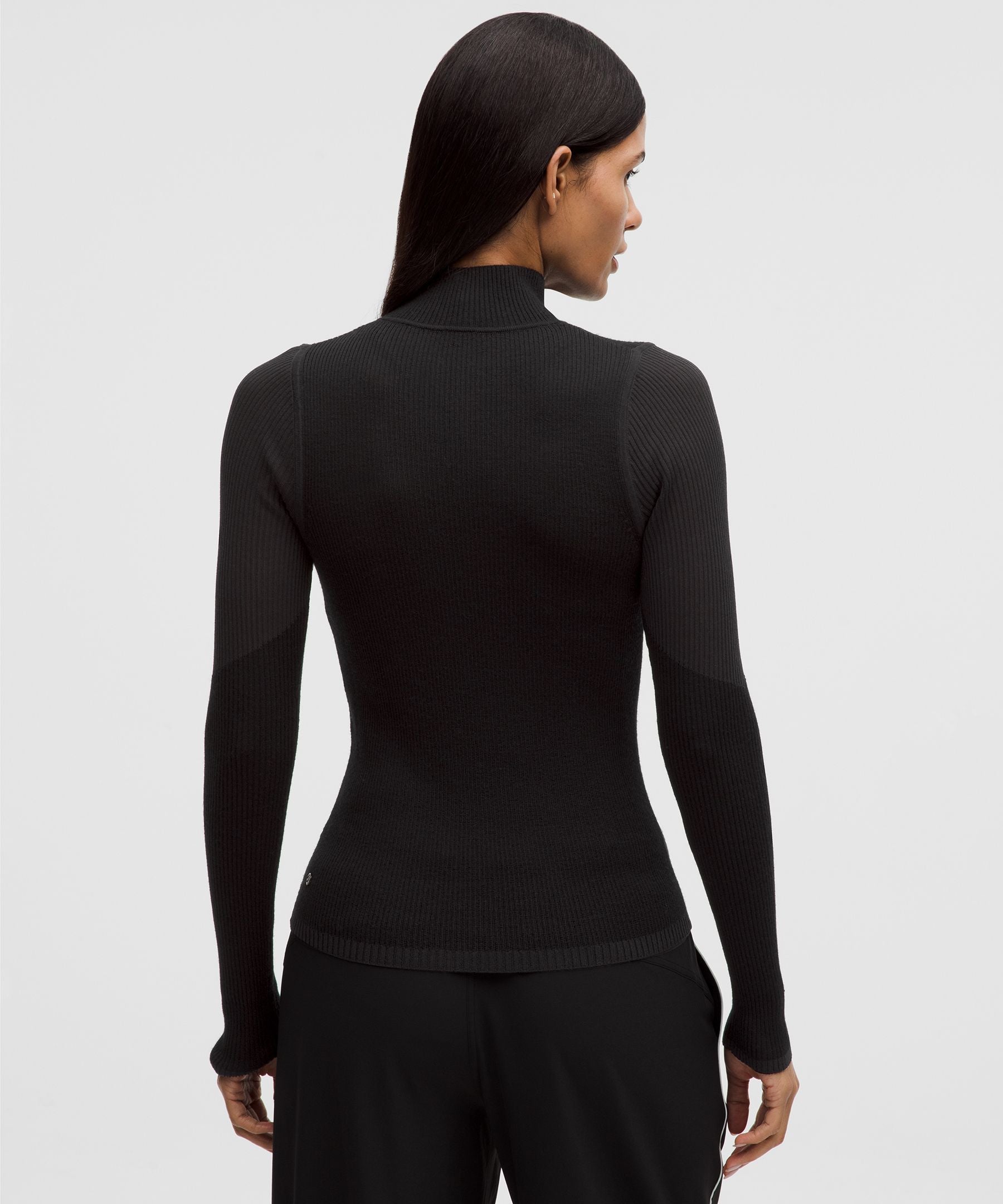 Ribbed Merino-Blend Turtleneck Sweater