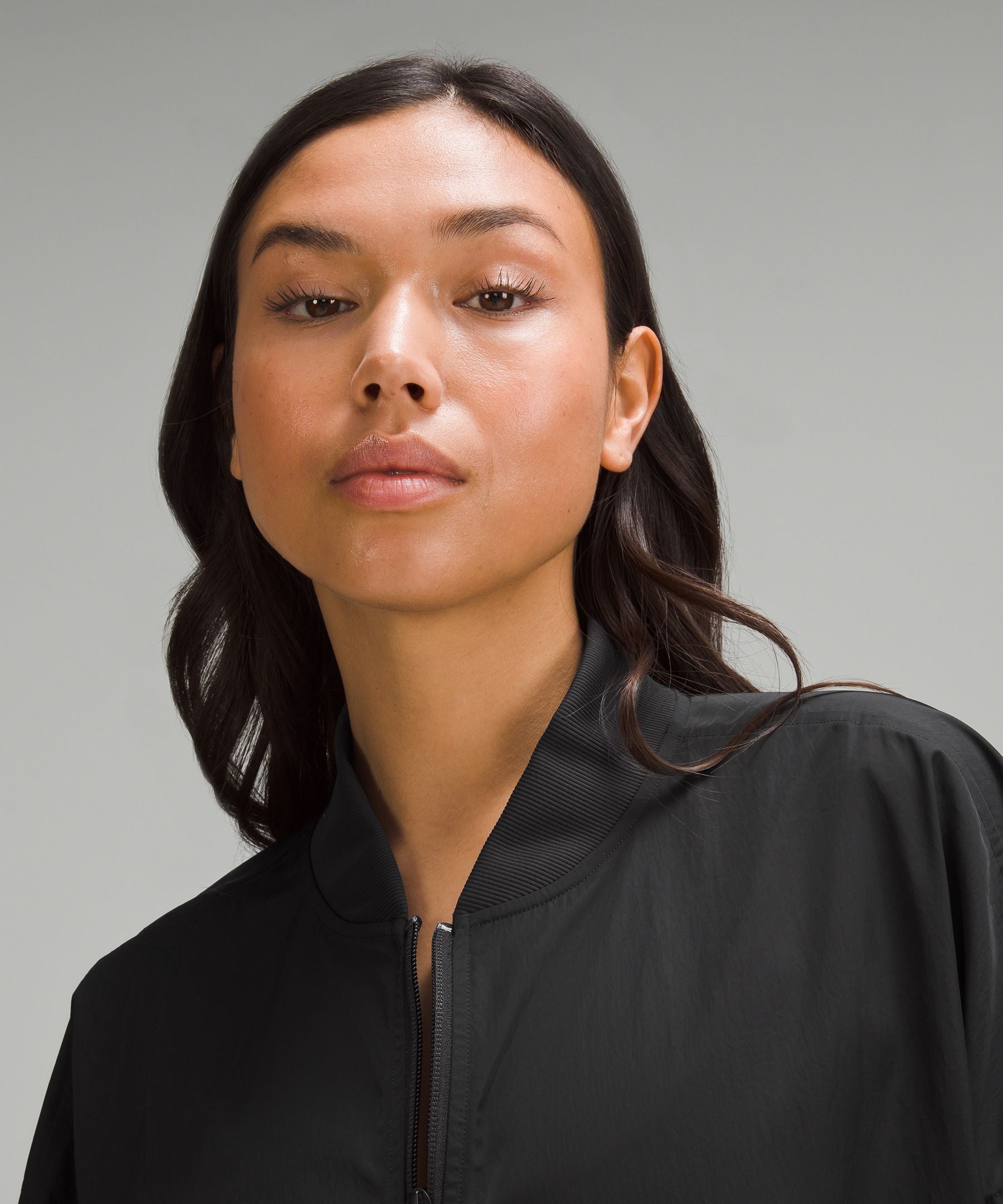 Lightweight Hem-Cinch Bomber Jacket