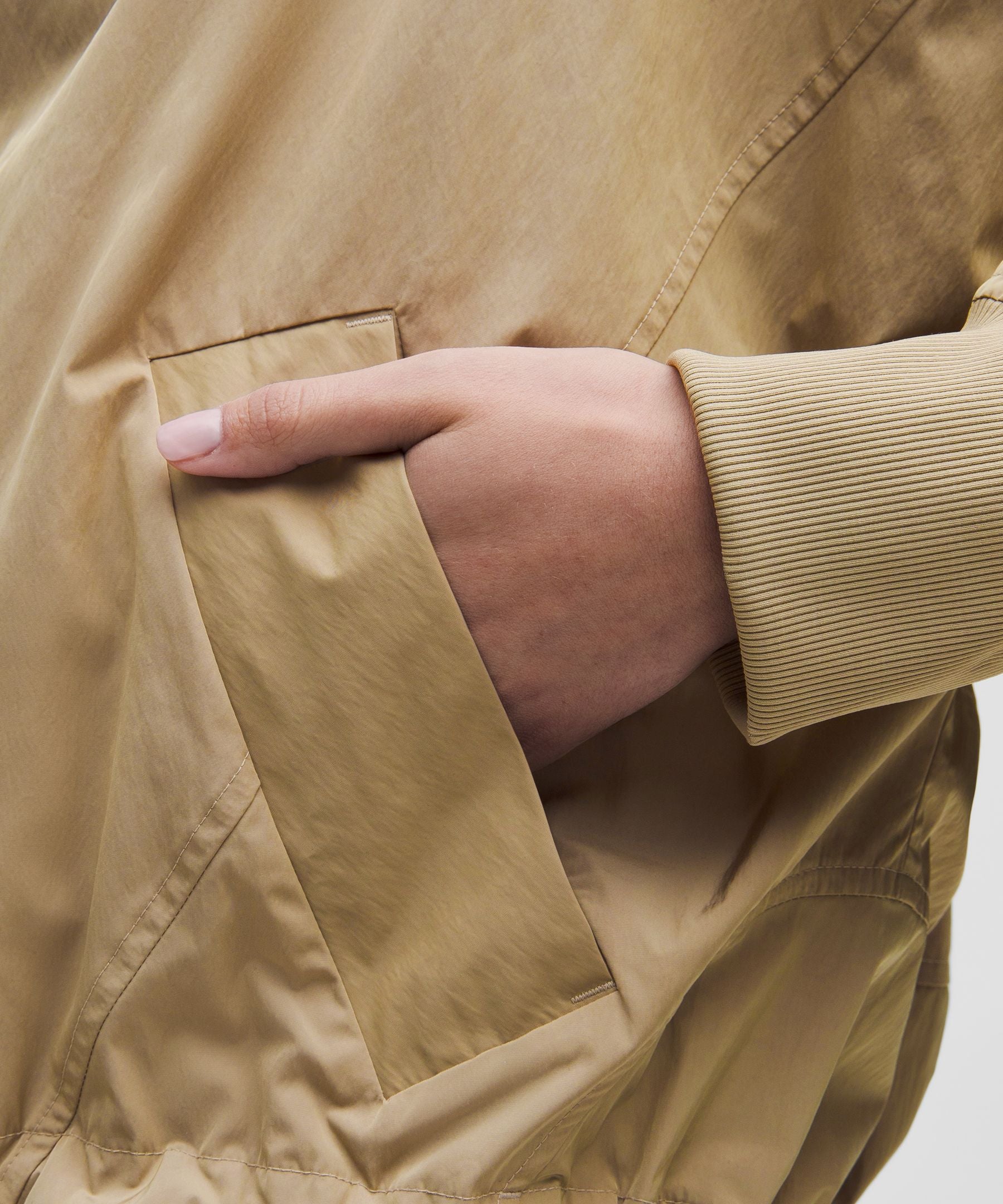 Lightweight Hem-Cinch Bomber Jacket