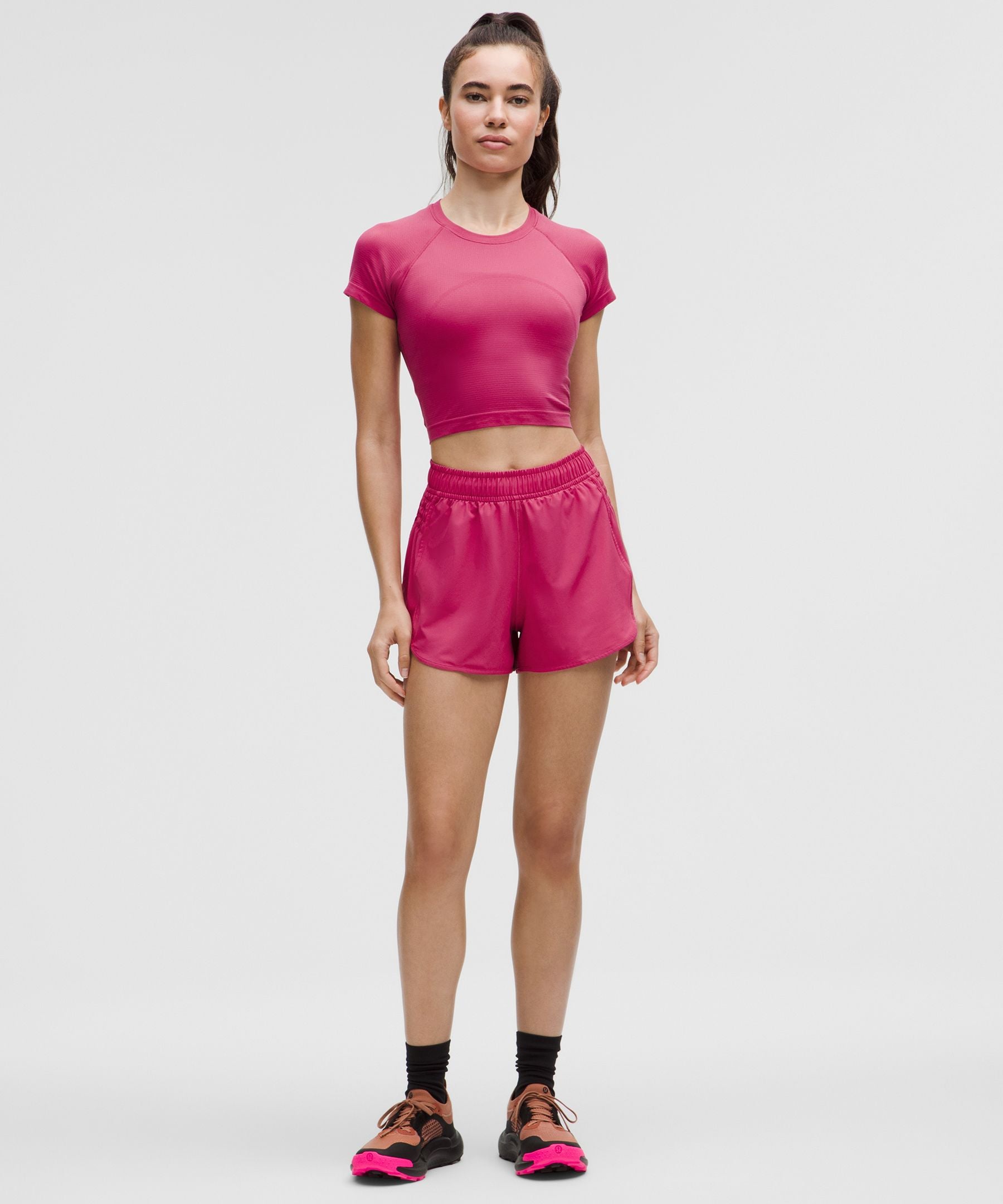 Ruched-Side High-Rise Short 3"