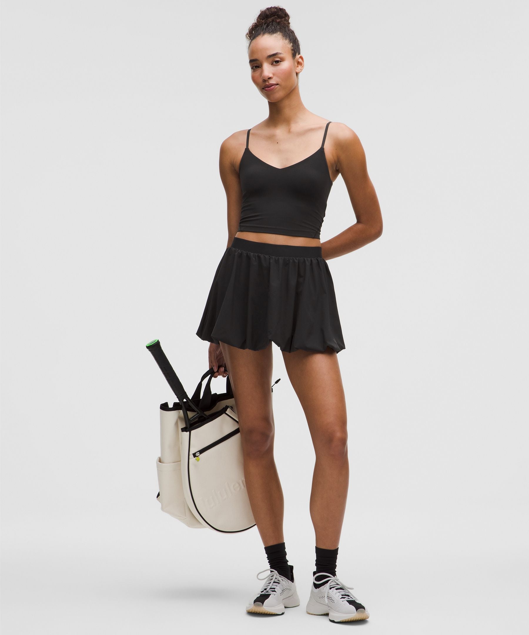 Bubble-Hem High-Rise Skirt