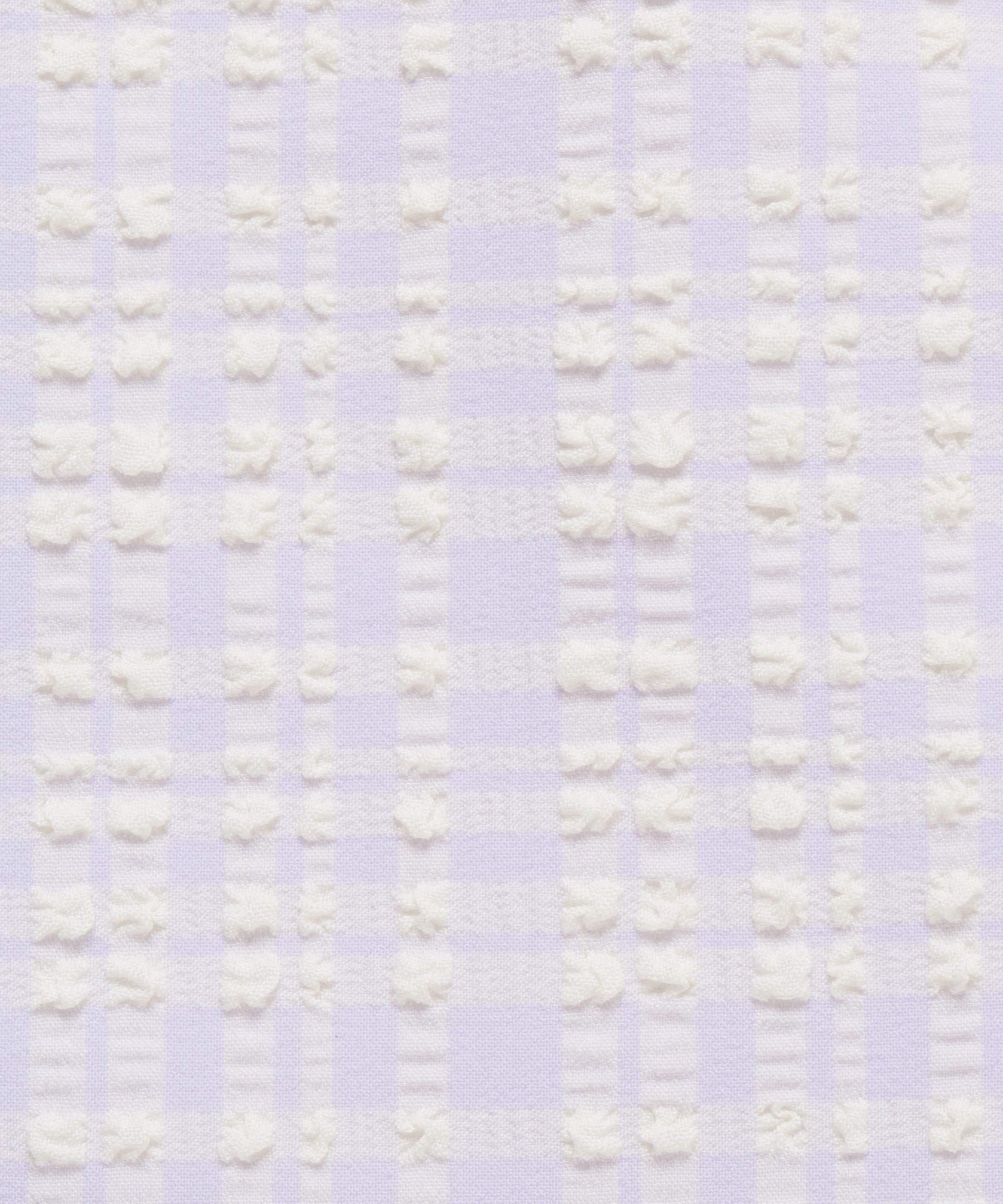 Women's Seersucker Check Wide-Brim Hat