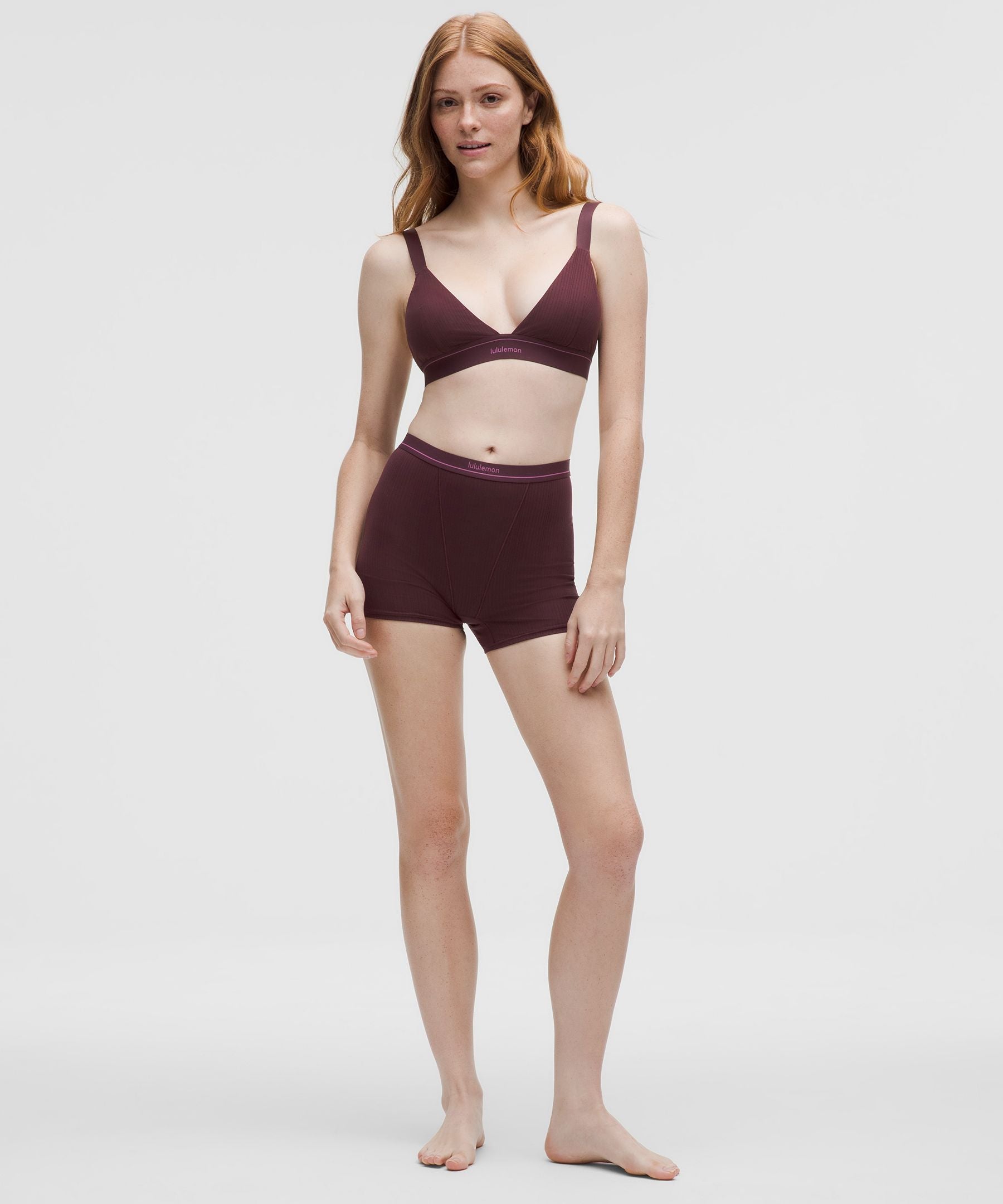 Stretch Cotton Ribbed Logo Super-High-Rise Shortie Underwear