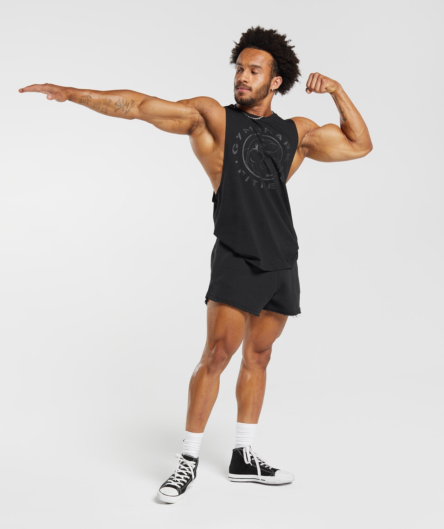 Gymshark Legacy Drop Arm Tank - Black
