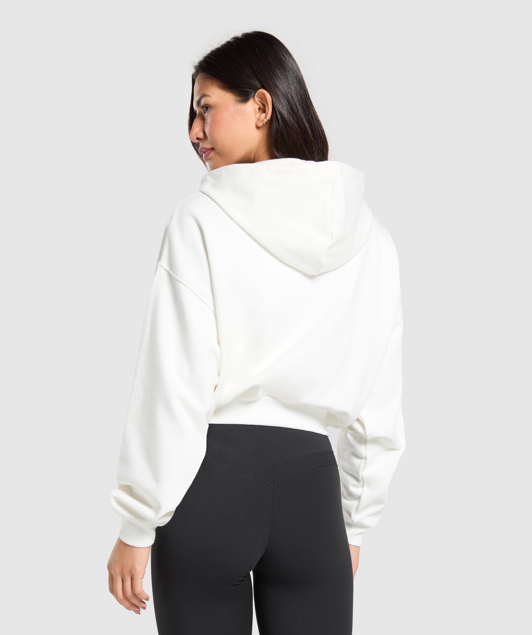 Gymshark Lifestyle Club Graphic Zip Up Hoodie - Soft White