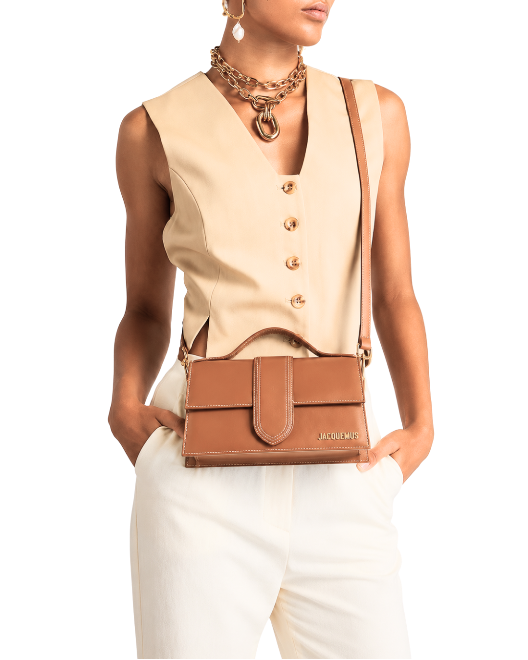Le Grand Bambino Light Brown - White Stitching