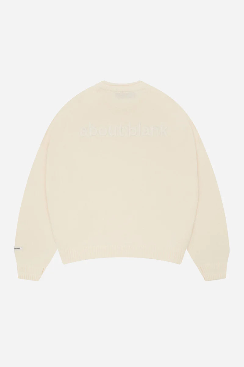 Loose knit rolled crewneck