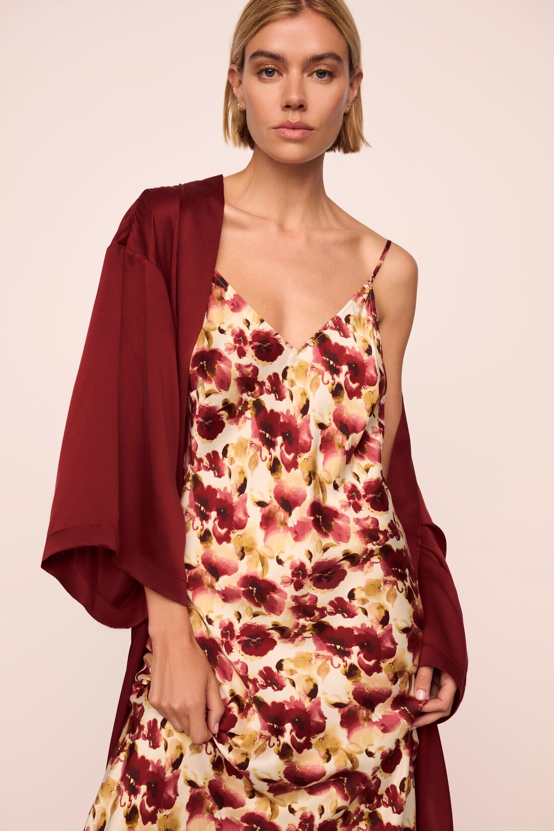Eberjey x Lily Aldridge - Inez Washable Silk Printed Slip