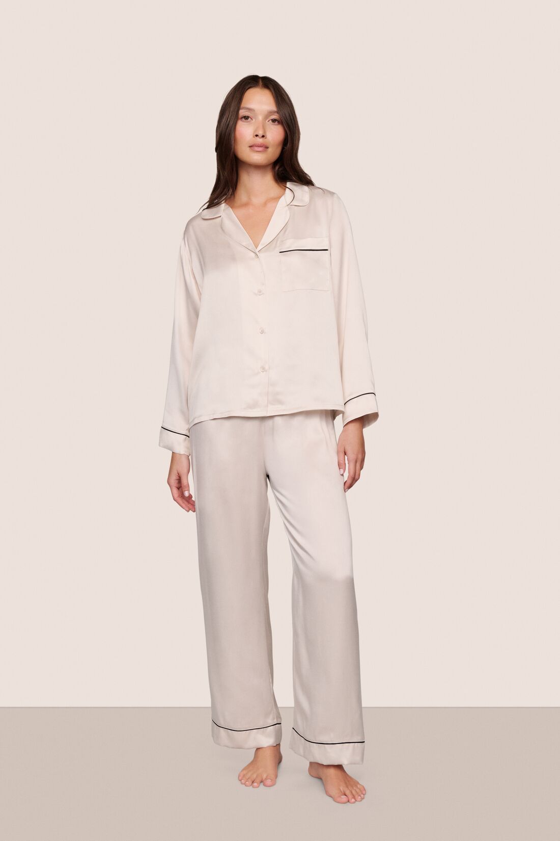 Inez Washable Silk Long PJ Set