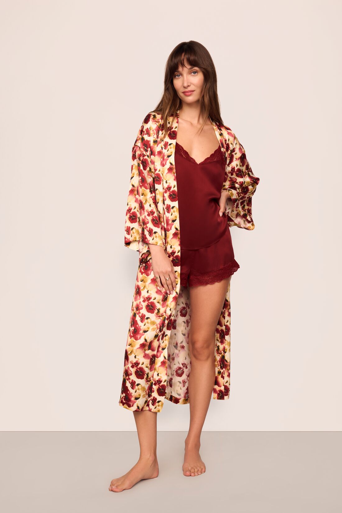 Eberjey x Lily Aldridge - Washable Silk Lace Cami & Short Set