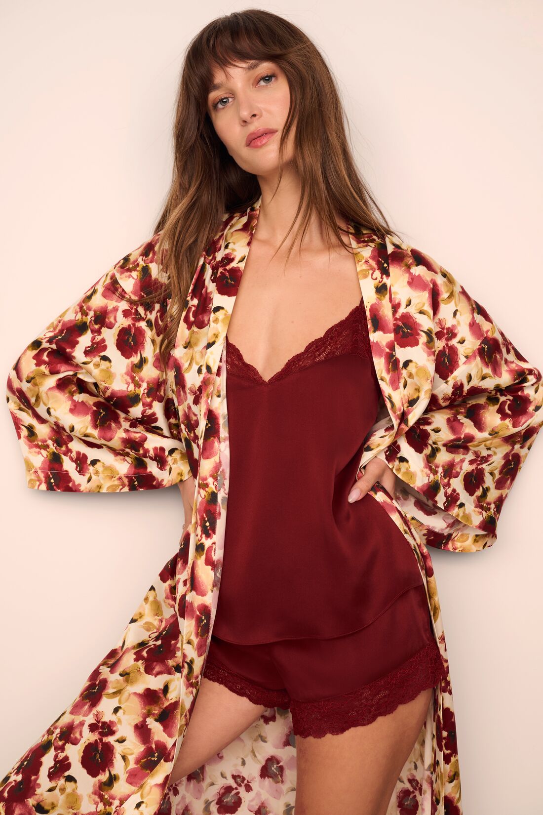 Eberjey x Lily Aldridge - Washable Silk Lace Cami & Short Set