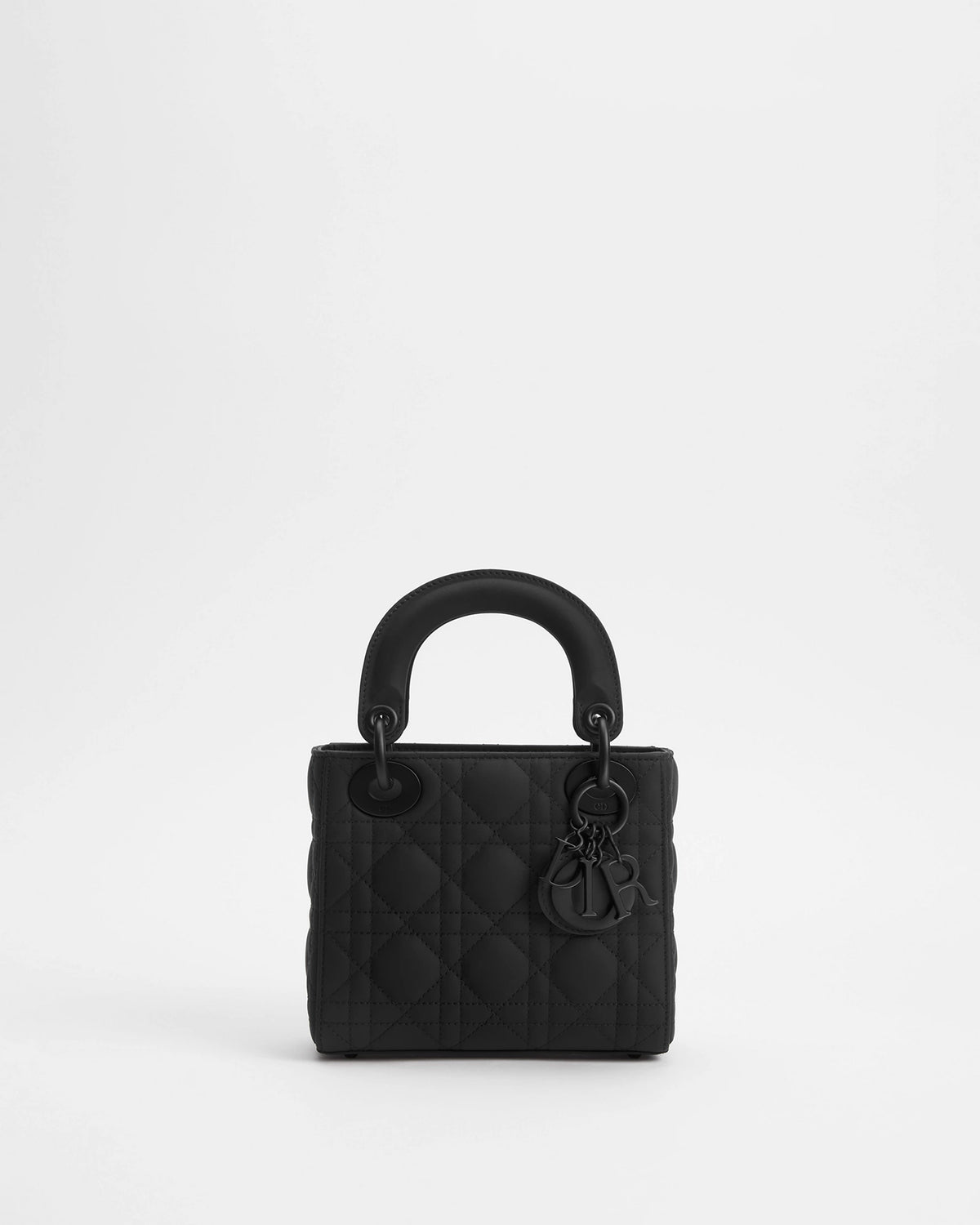 Mini Lady Dior Bag Black Ultramatte Cannage Calfskin