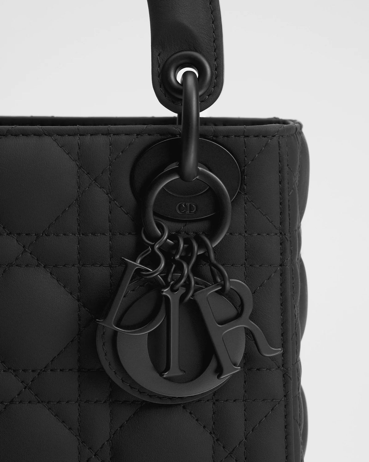 Mini Lady Dior Bag Black Ultramatte Cannage Calfskin
