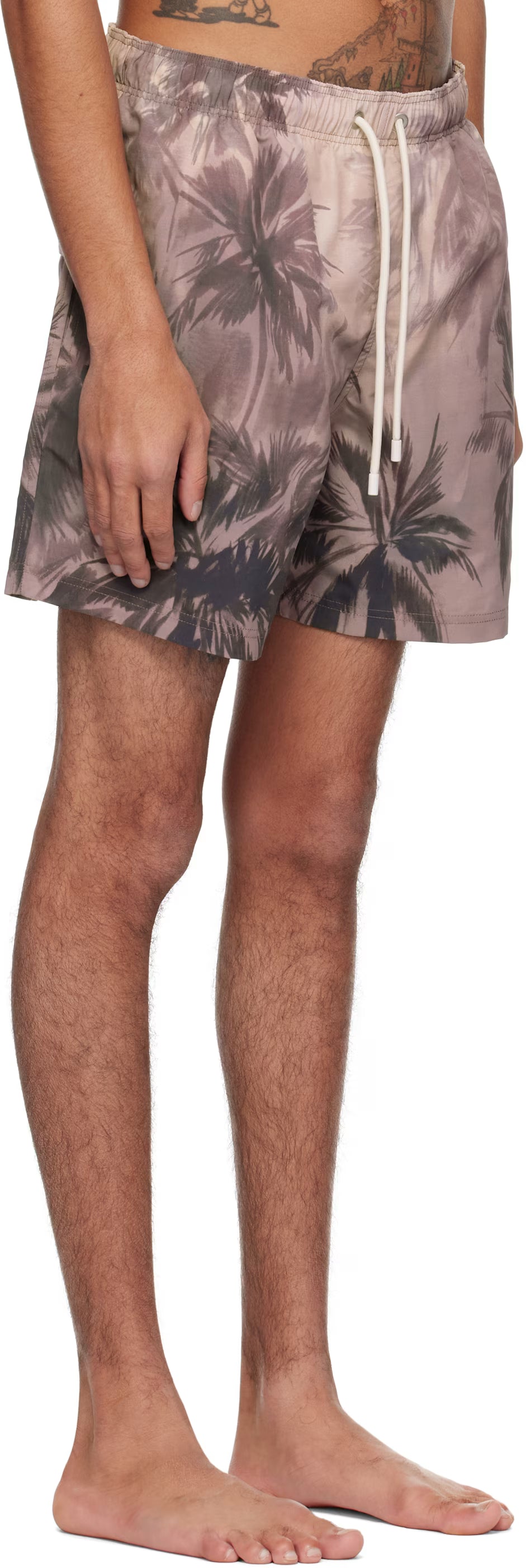 Taupe Sunset Palm Swim Shorts