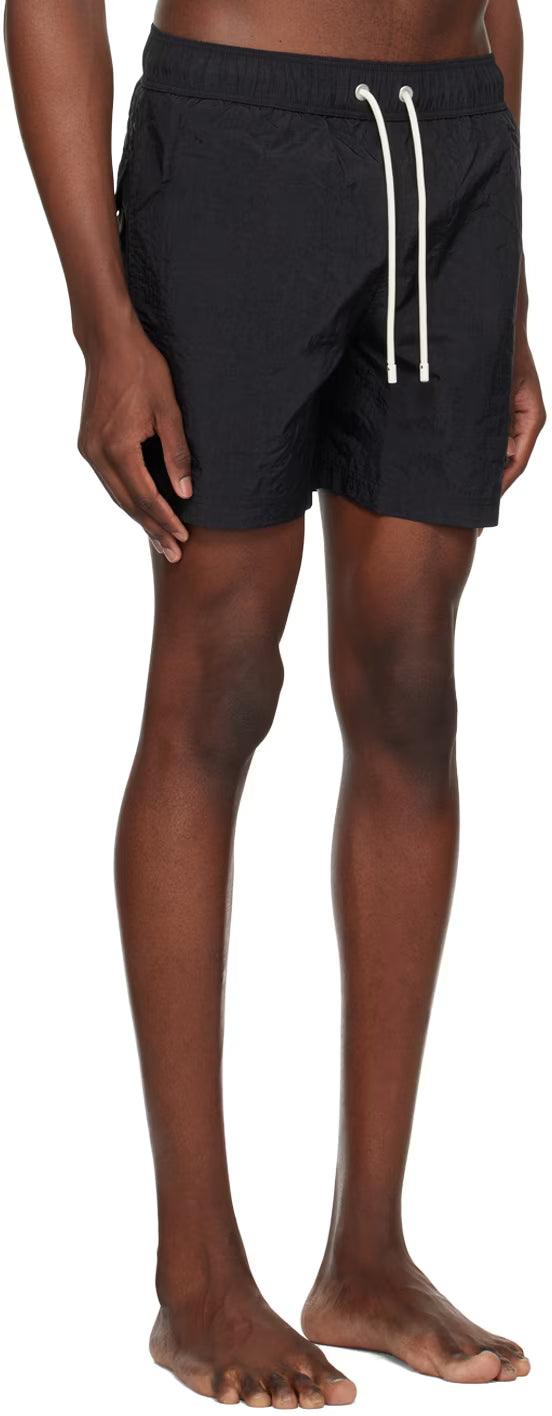 Black Monogram Swim Shorts