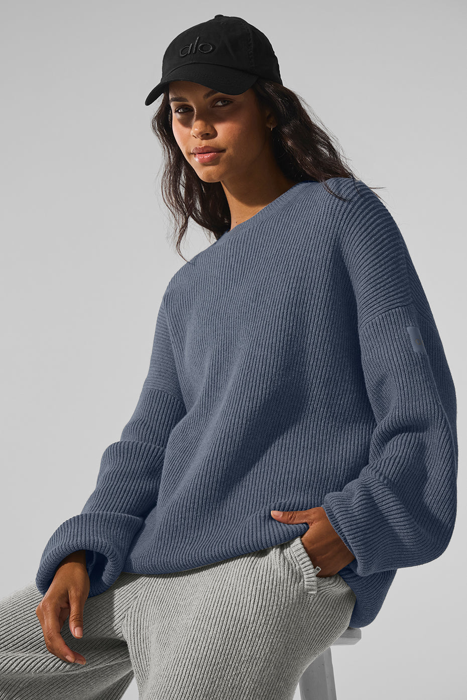 Domain Rib Knit Crew Sweater