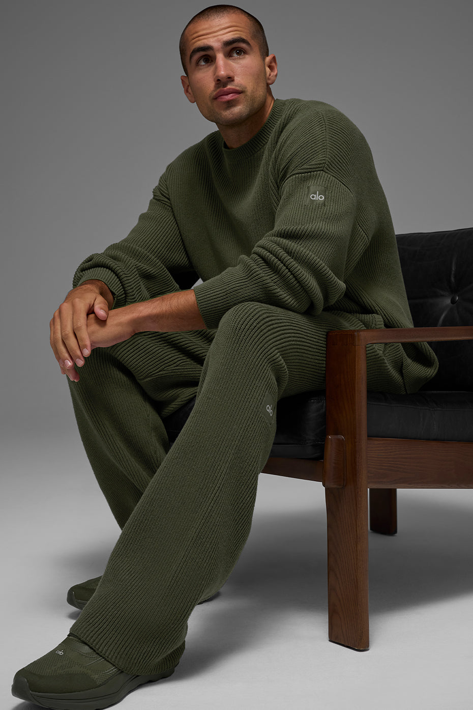 Domain Rib Knit Crew Sweater
