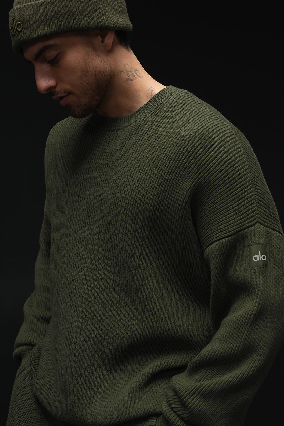Domain Rib Knit Crew Sweater