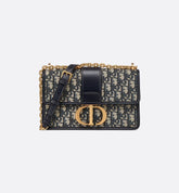 30 Montaigne Chain Bag Blue Dior Oblique Jacquard