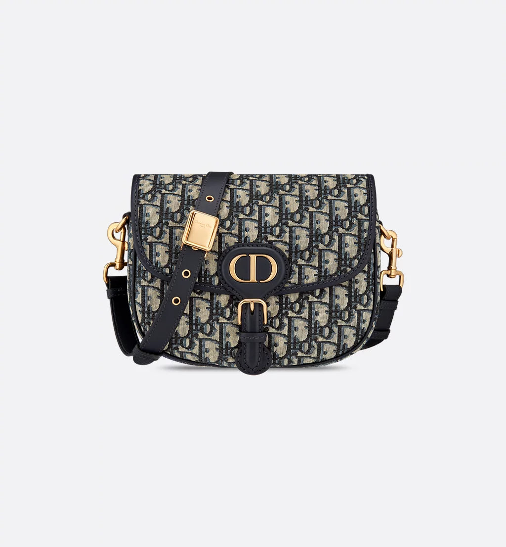 Medium Dior Bobby Bag Blue Dior Oblique Jacquard