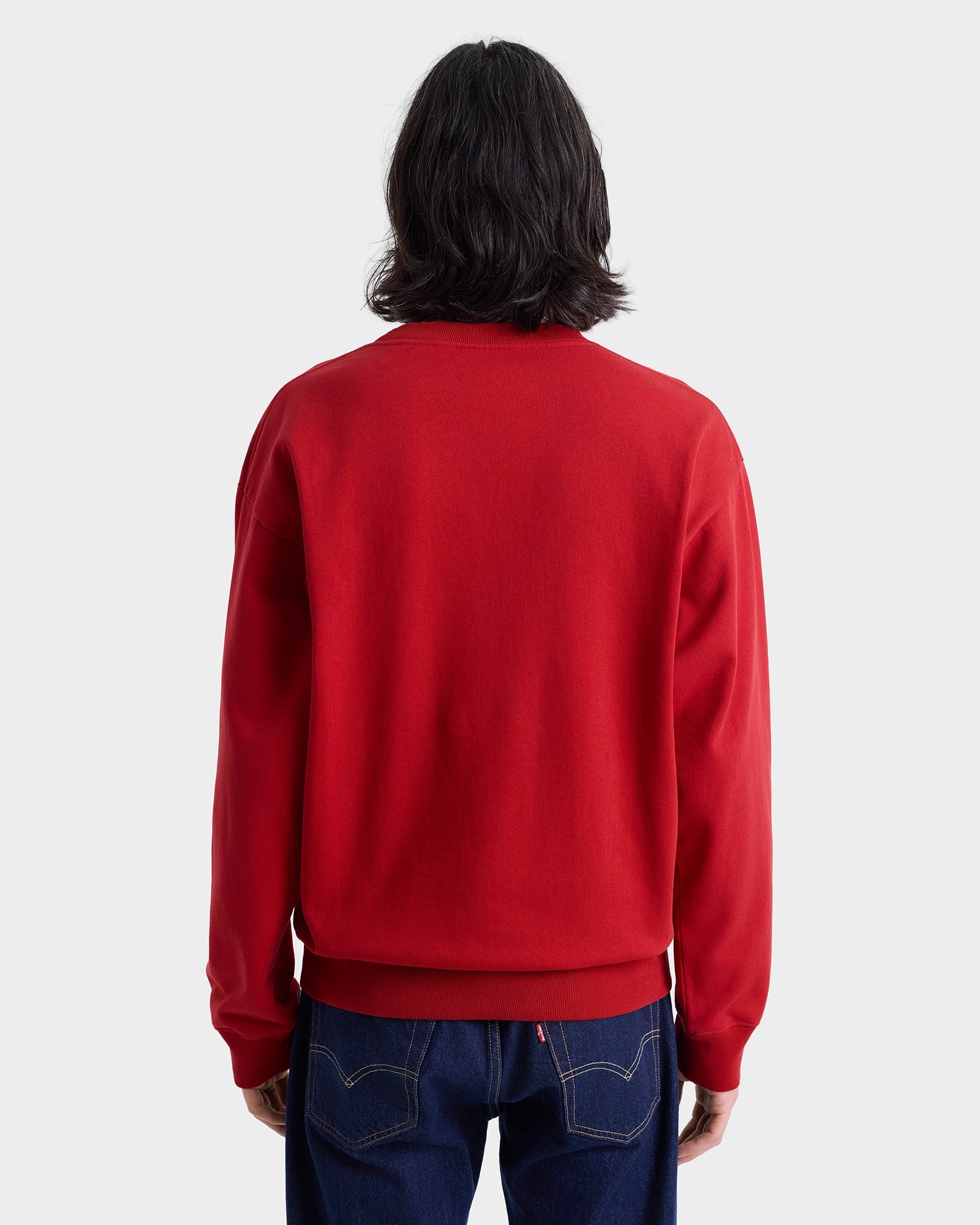 Nautical Embroidered Crewneck - Ruby/Navy