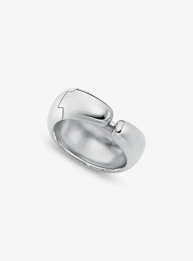 Large Precious Metal-Plated Brass Bubble Cuff